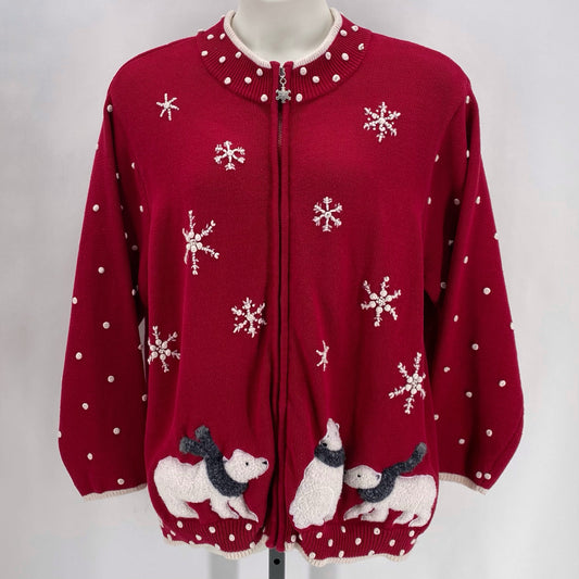 Size 3X TALBOTS CHRISTMAS Cardigan