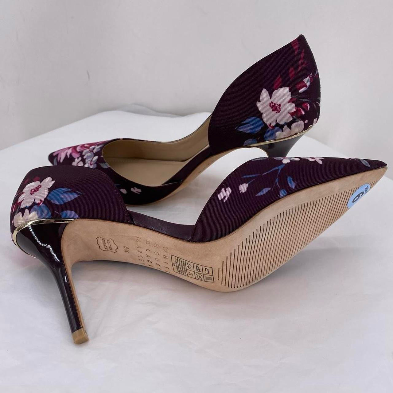 Purple W Shoe Size 6 WHITE HOUSE BLACK Heels