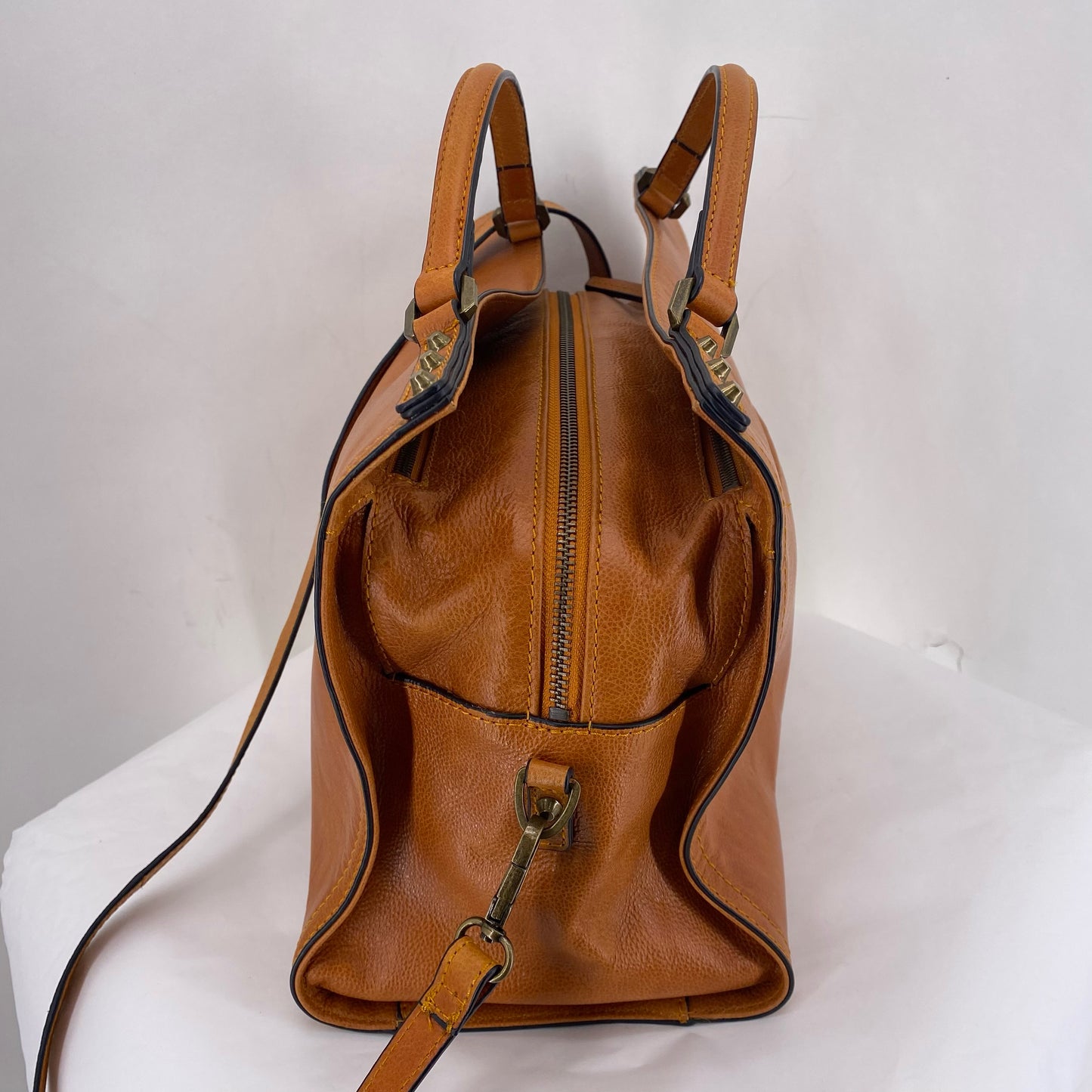 Tan C&C CALIFORNIA Leather Satchel