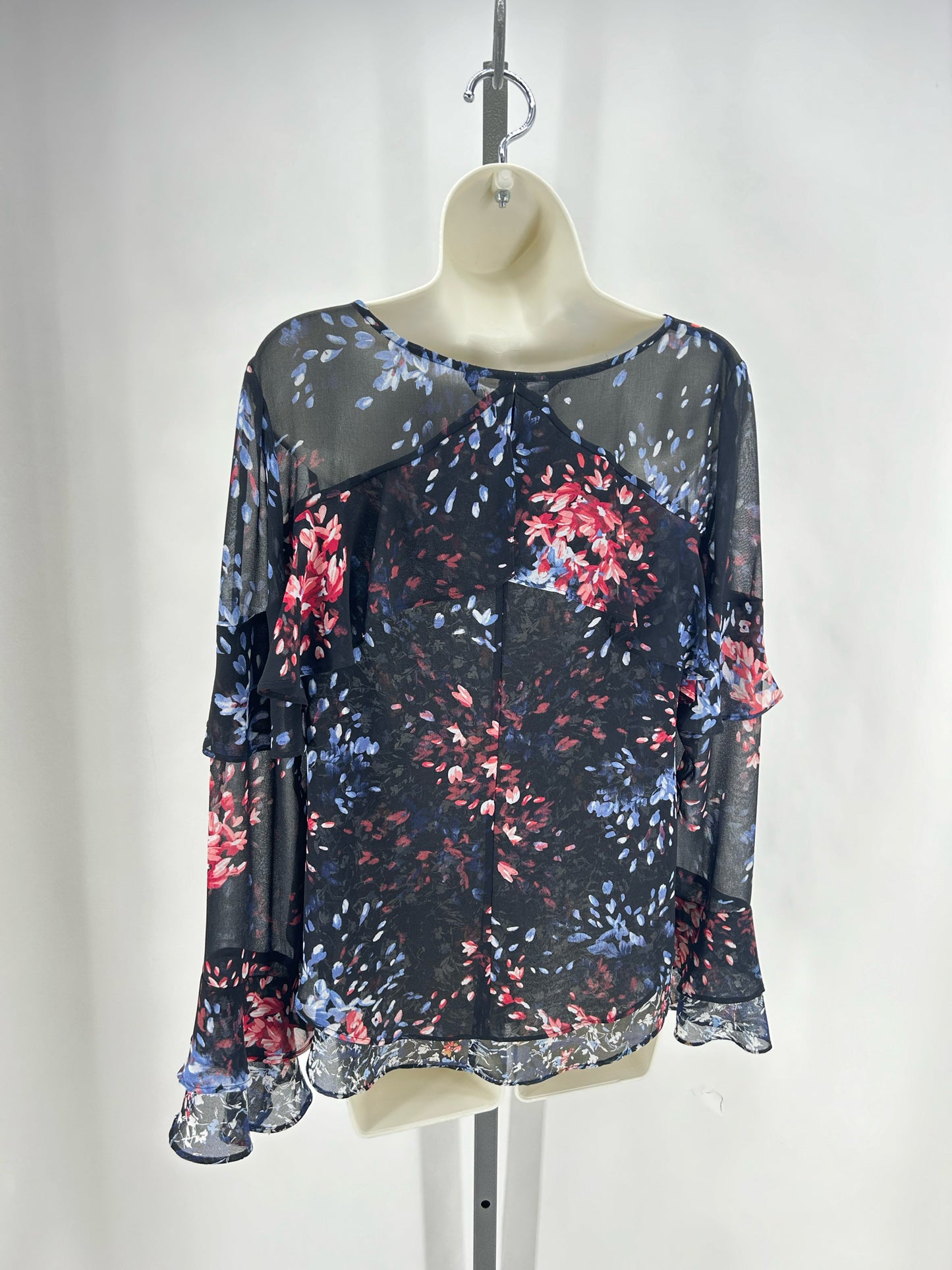 Size 4 WHITE HOUSE BLACK Floral Shirt