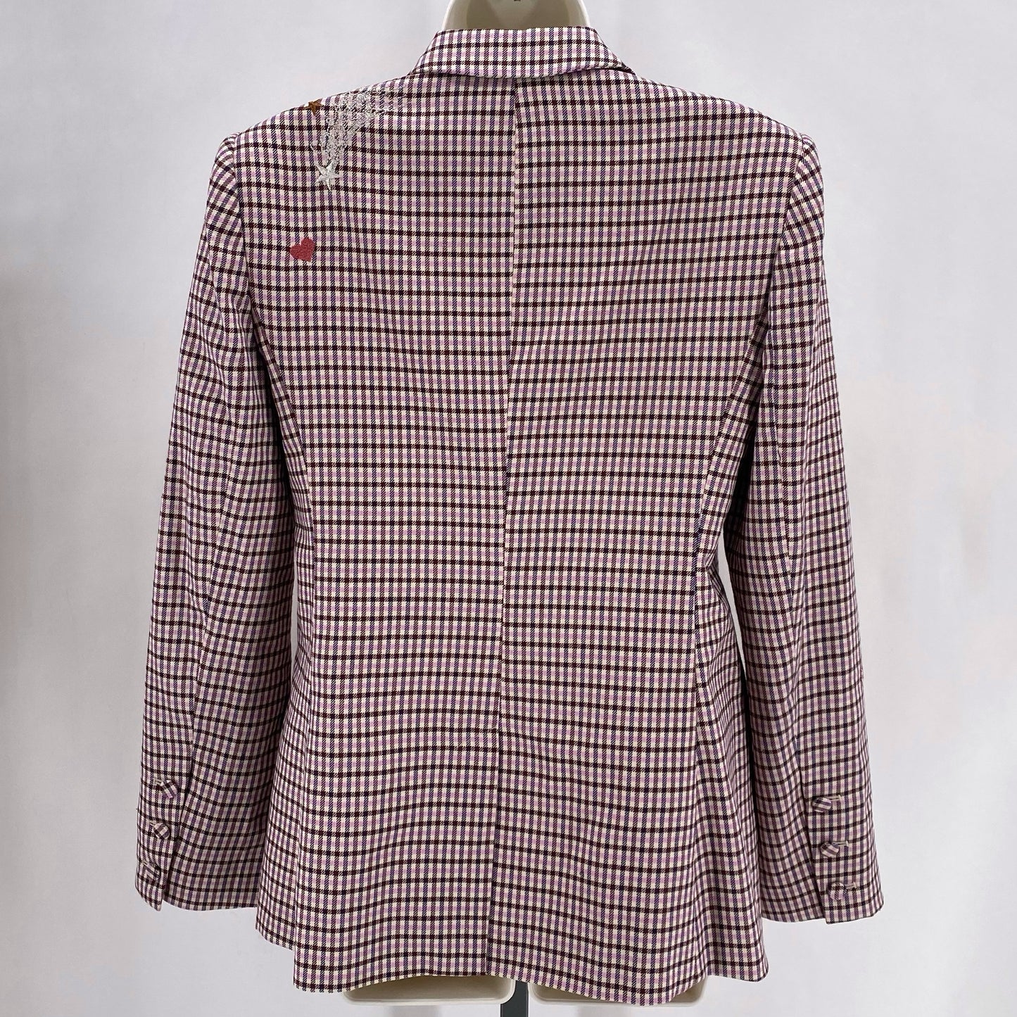 Size 6 CINQ A SEPT Plaid Blazer