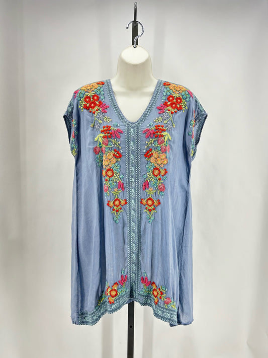 Size M JOHNNY WAS Silk Floral Tunic