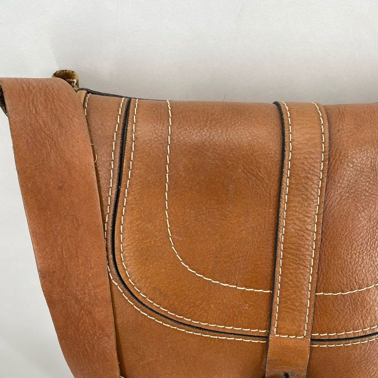 REDDISH BROWN PATRICIA NASH Leather messenger