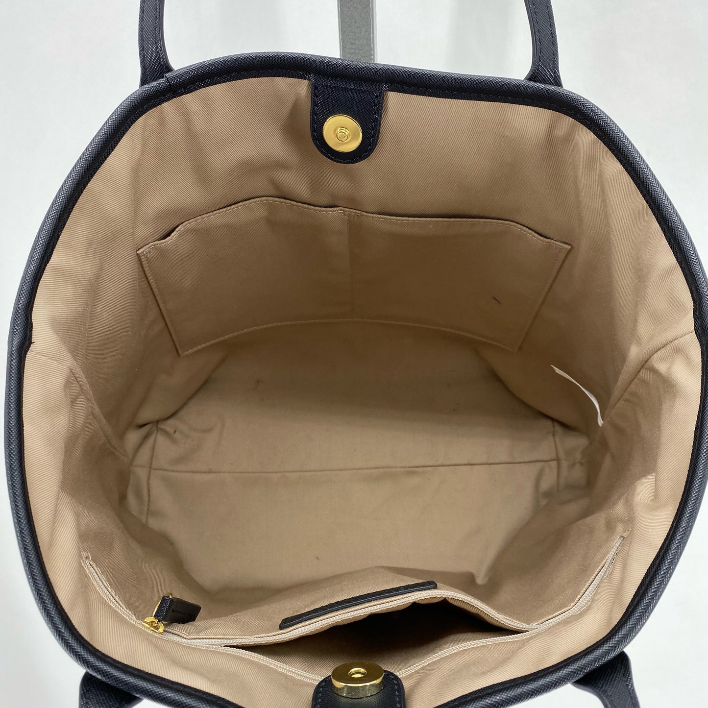 BLACK&CREAM TALBOTS PU Tote