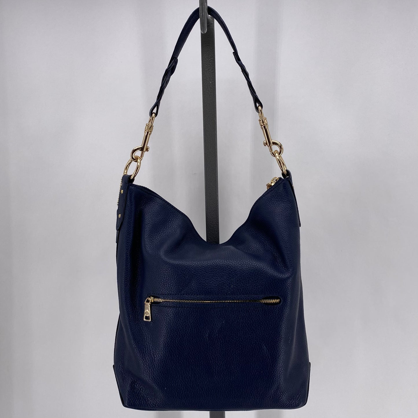 Navy COACH Leather Shoulder Bag