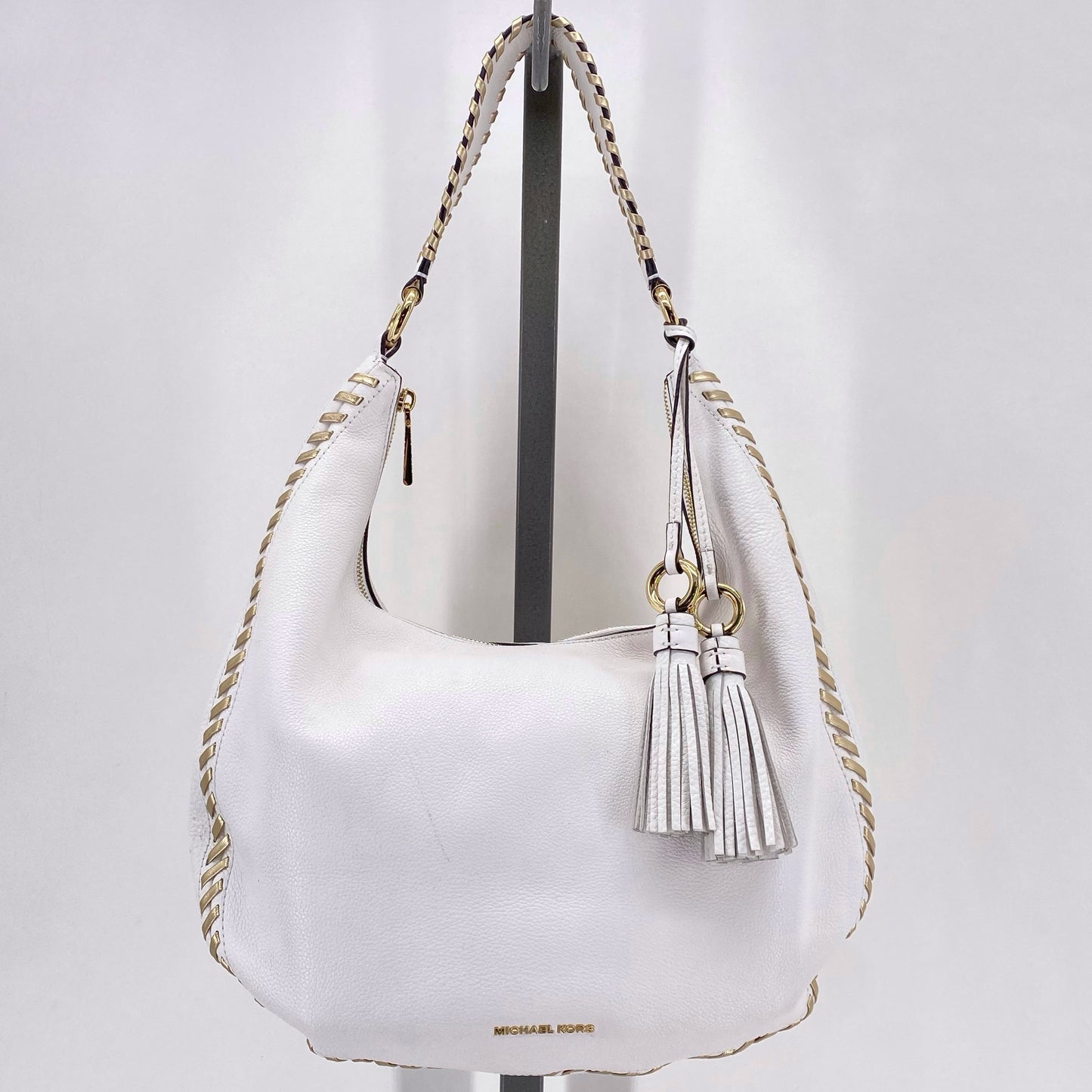 White MICHAEL KORS Leather Shoulder Bag