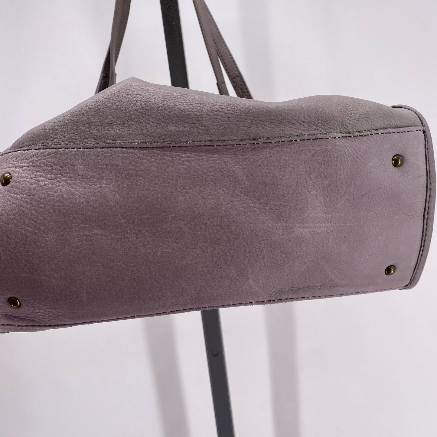 Gray AMERICAN LEATHER COMPANY Leather Satchel