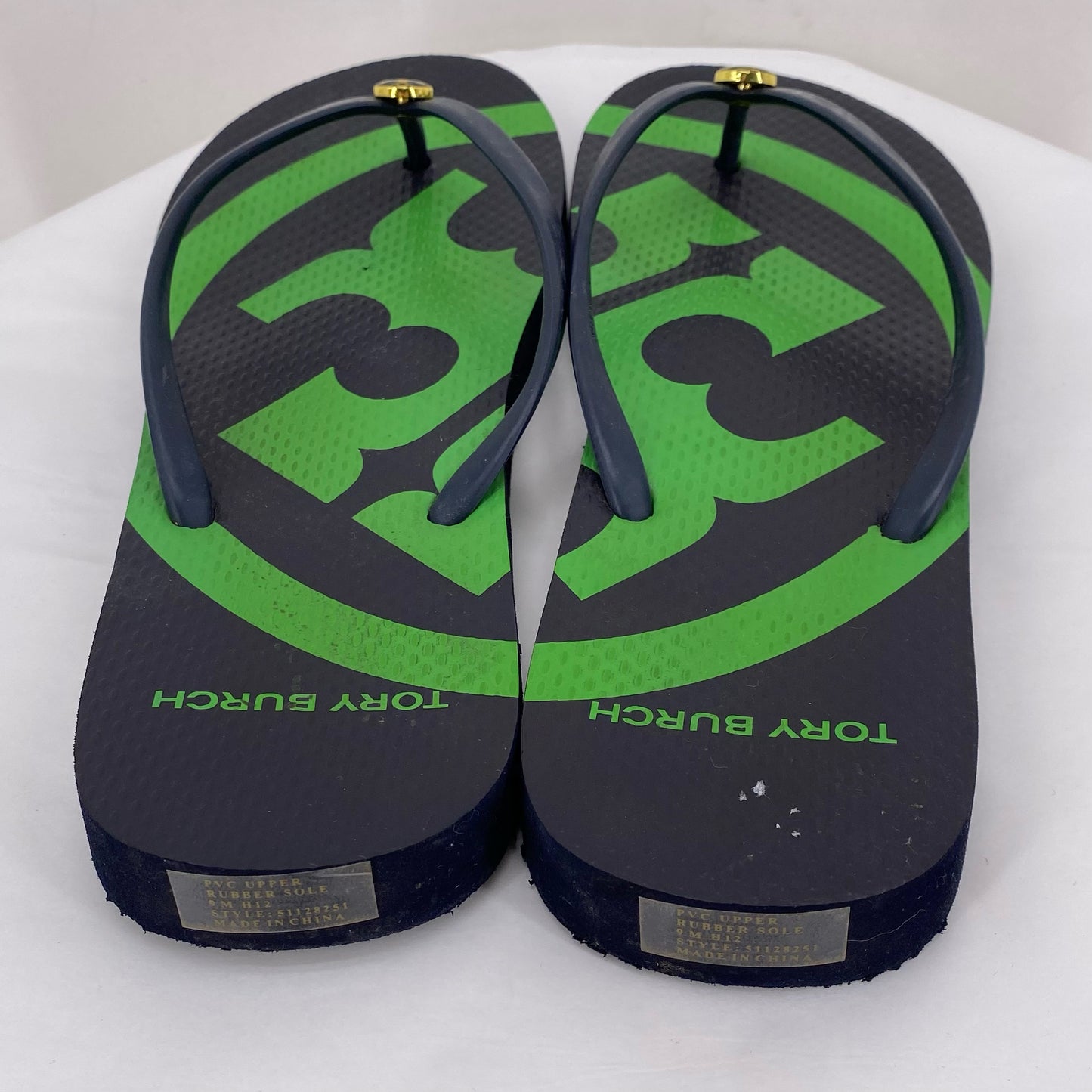 Navy W Shoe Size 9 TORY BURCH Sandals
