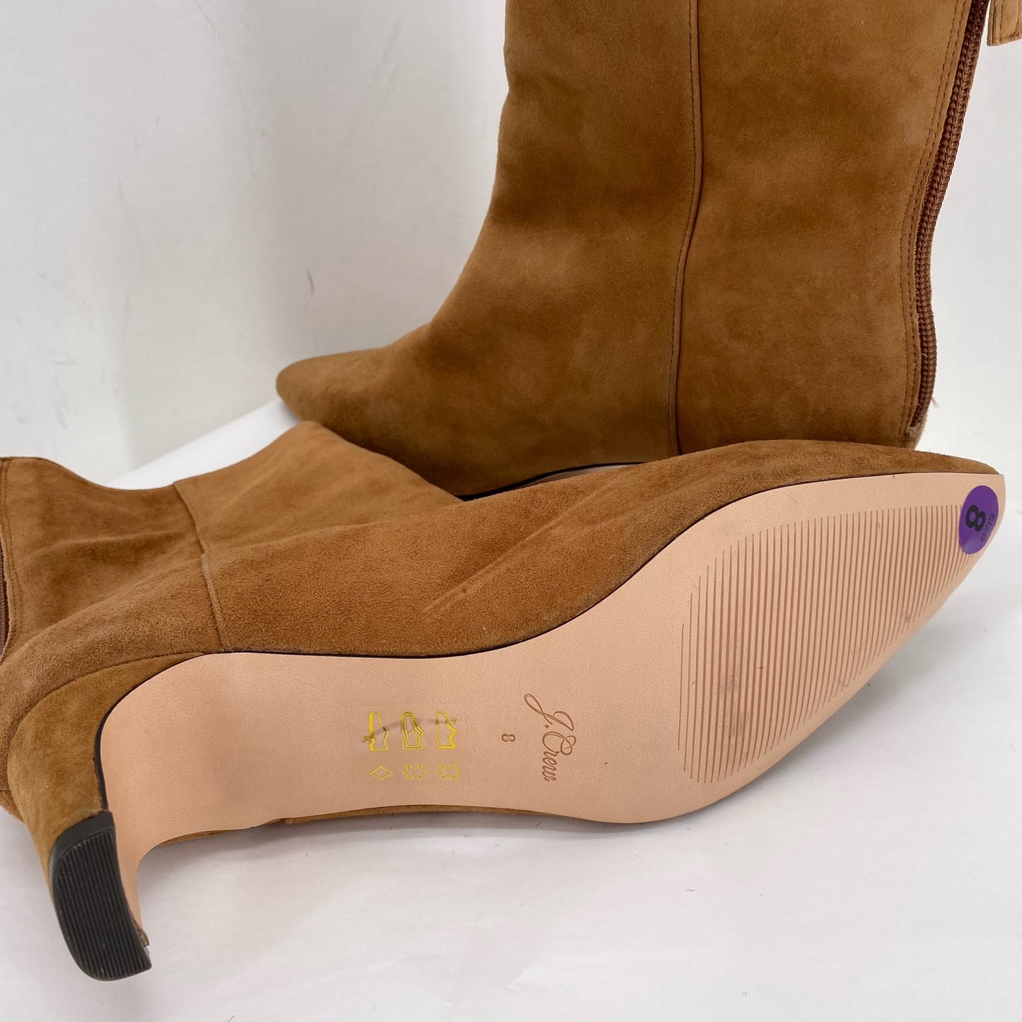 DARK TAN W Shoe Size 8 J CREW Boots