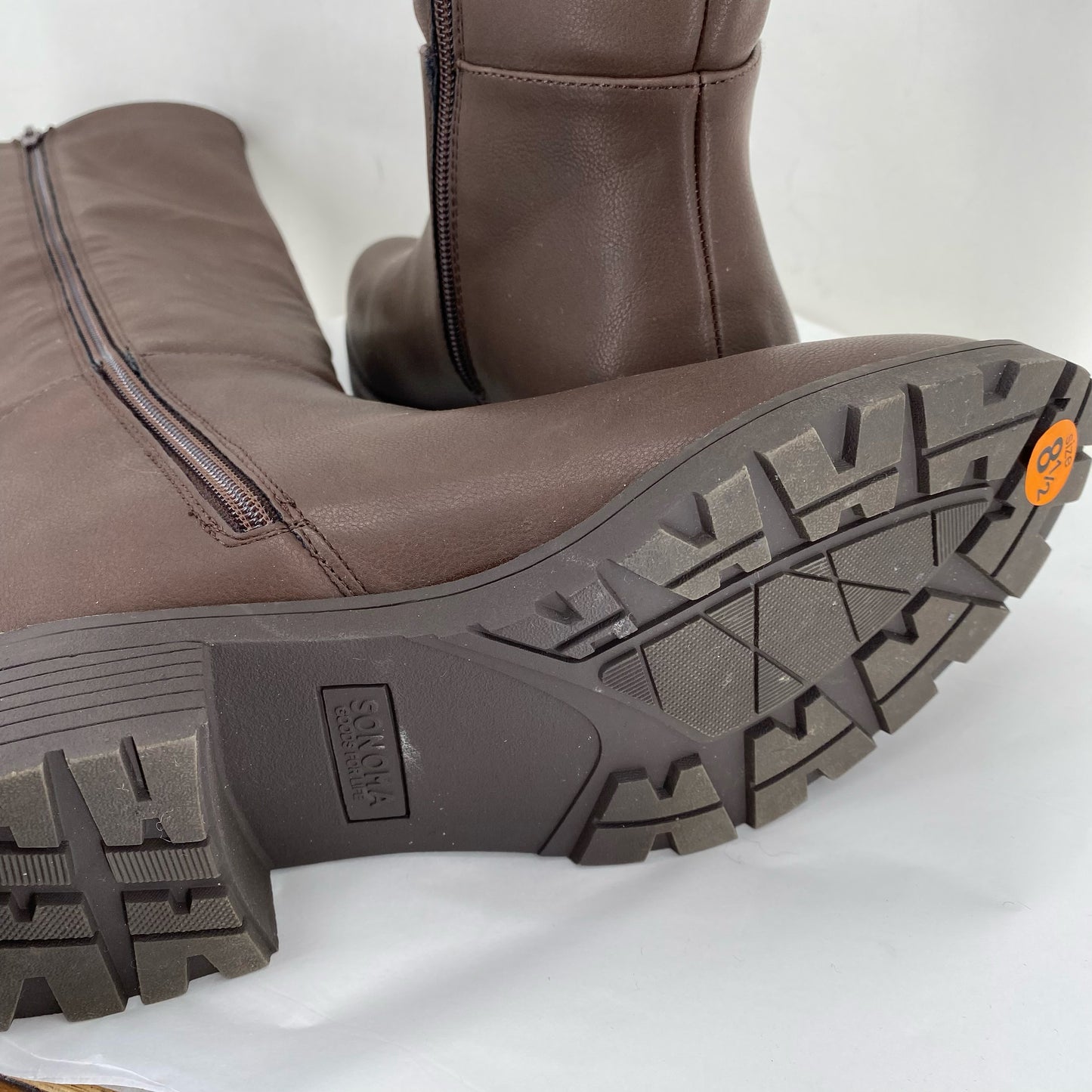 BROWN W Shoe Size 8.5 SONOMA Boots