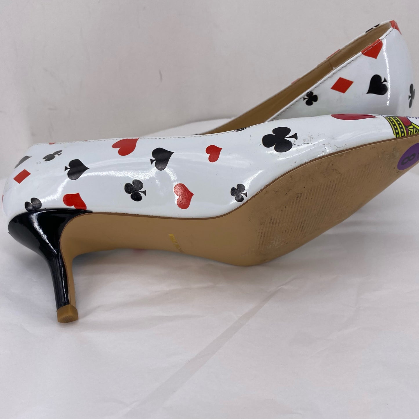 White W Shoe Size 8 REINDEE LUSION Heels