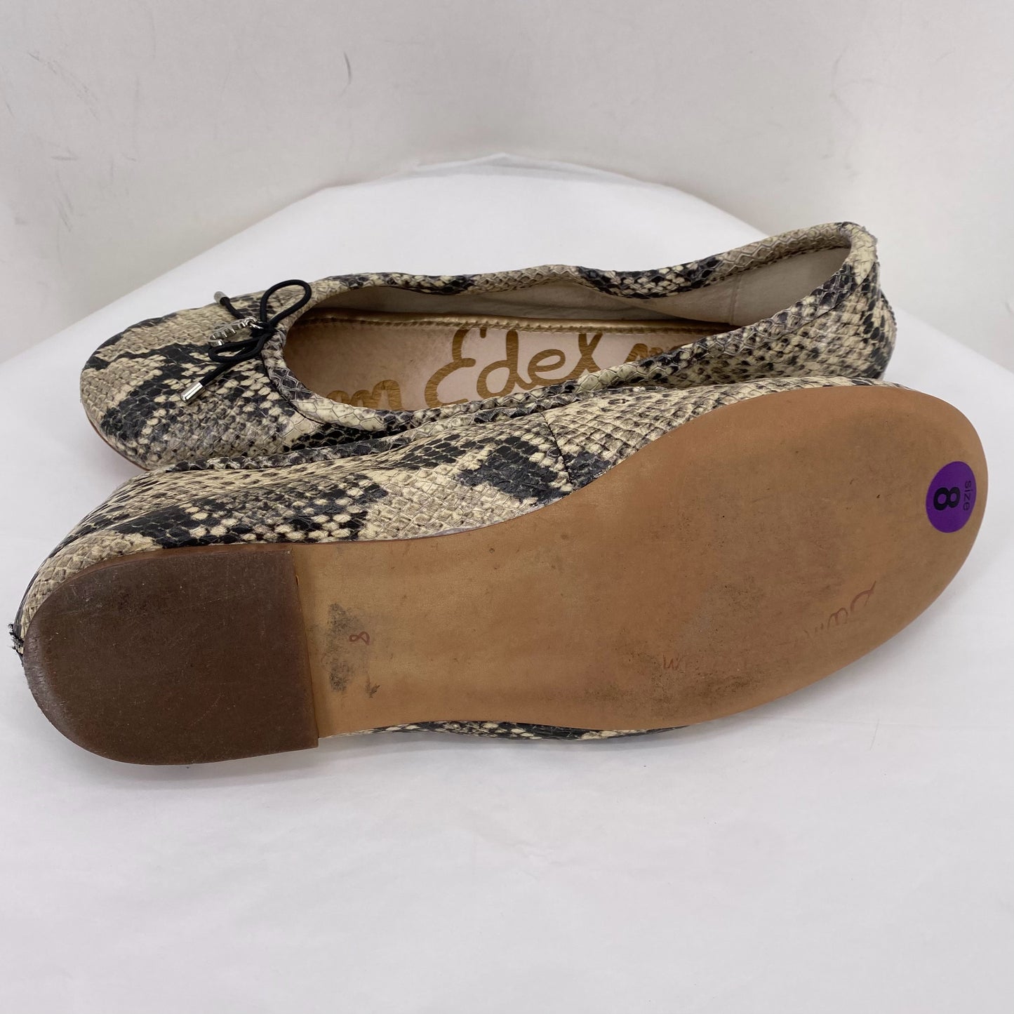 BLACK/BROWN W Shoe Size 8 SAM EDDELMAN Flats