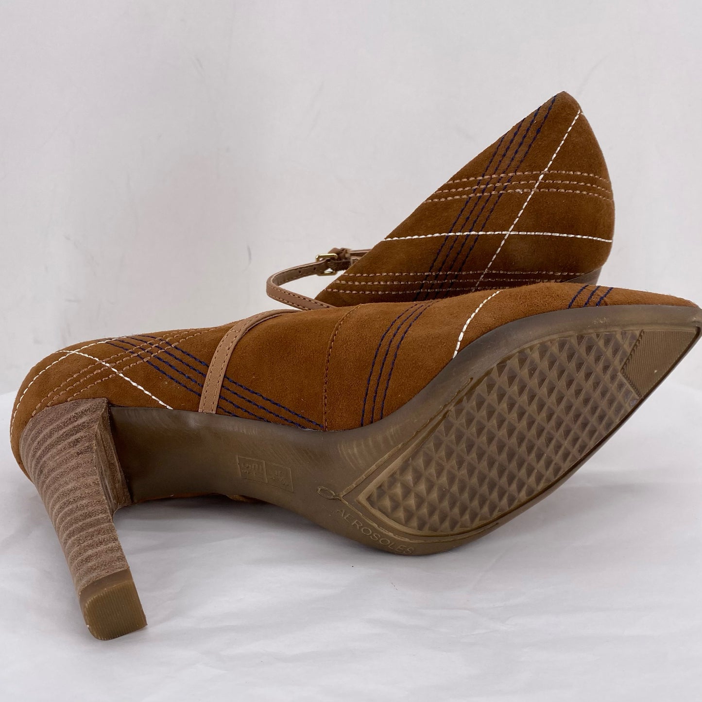 AEROSOLES BROWN W Shoe Size 7.5 Heels