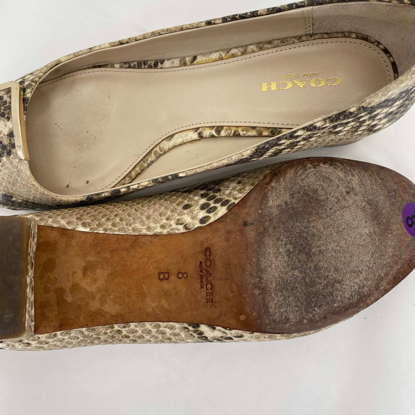 BROWN W Shoe Size 8 COACH Heels