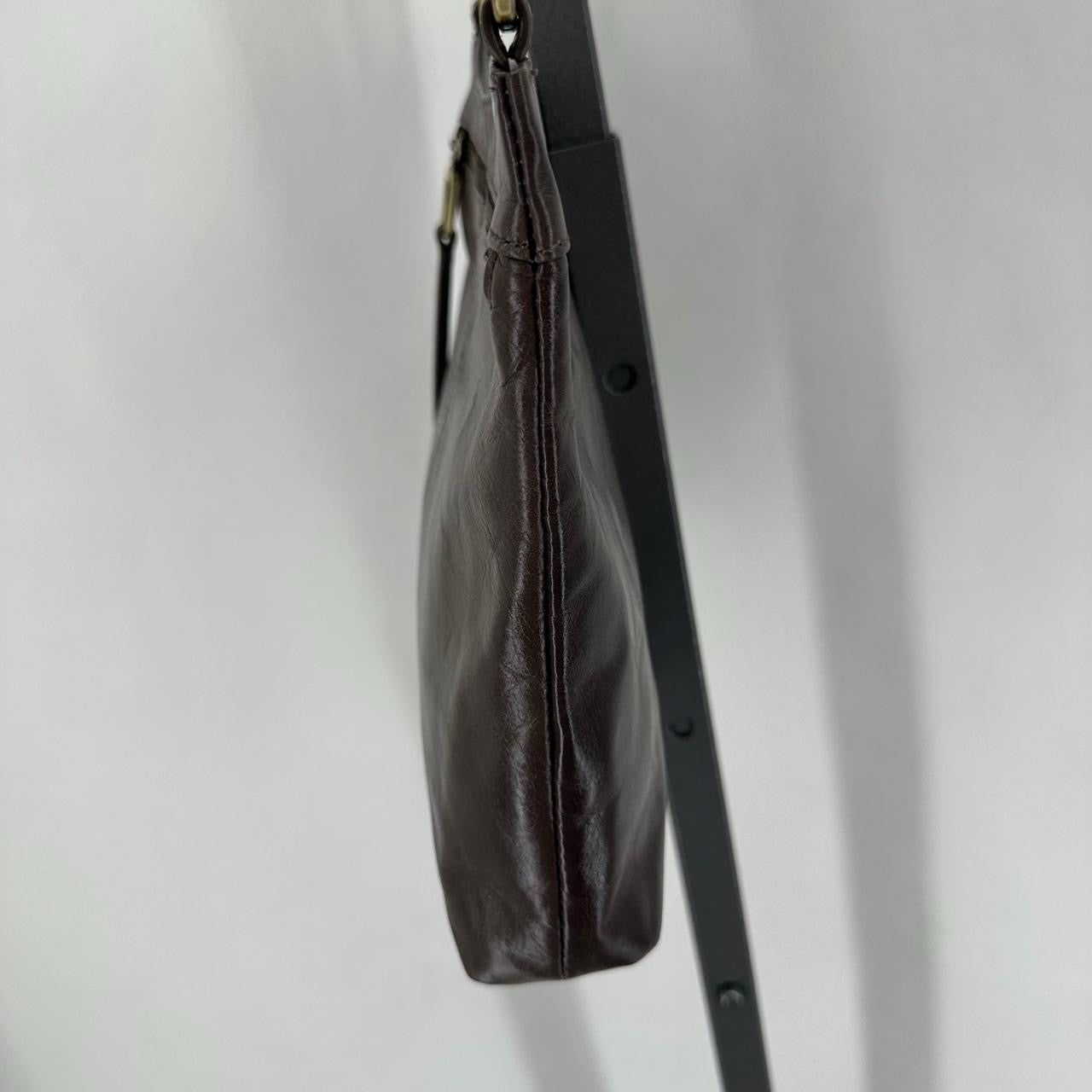 DARK TAUPE HOBO Leather Cross-body