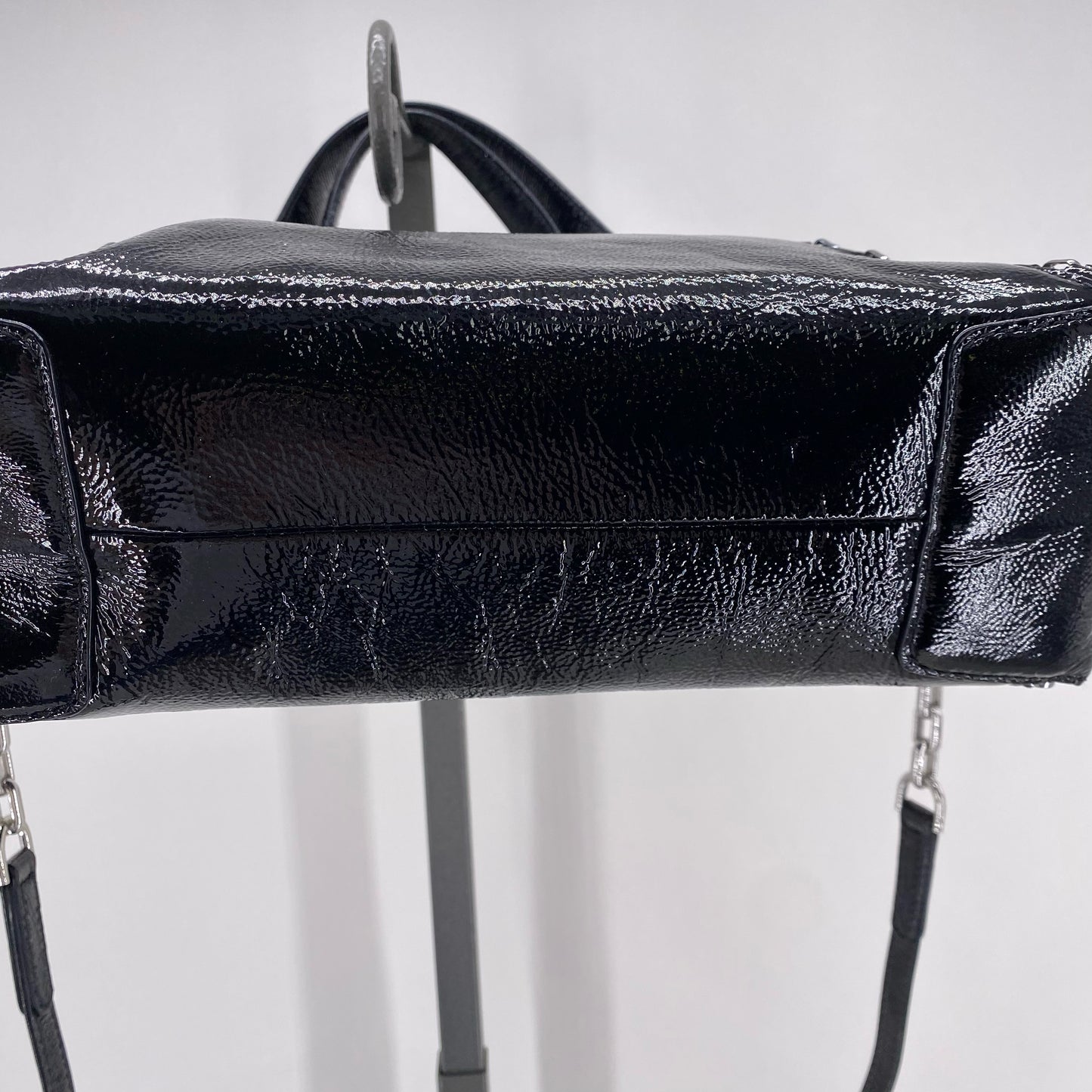 Black MICHAEL KORS PATENT Satchel
