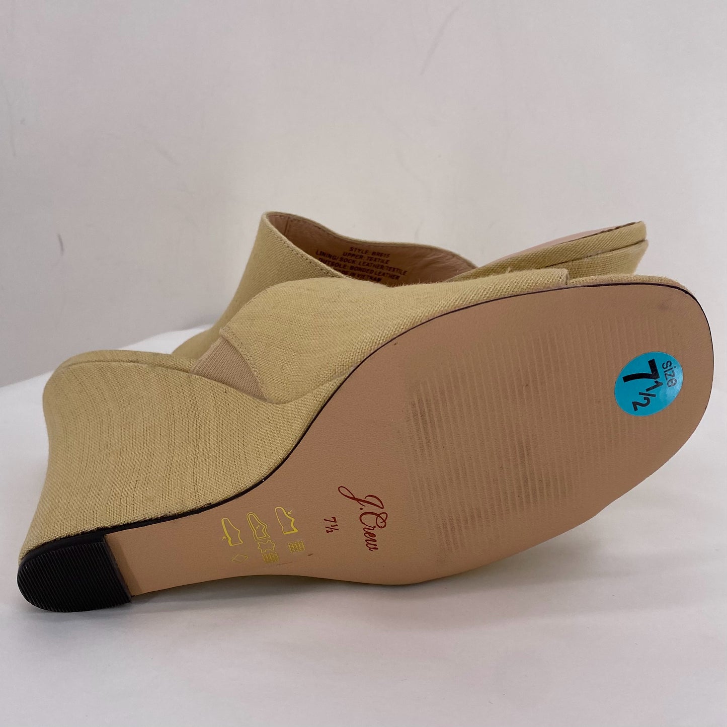 Cream W Shoe Size 7.5 J CREW Wedge