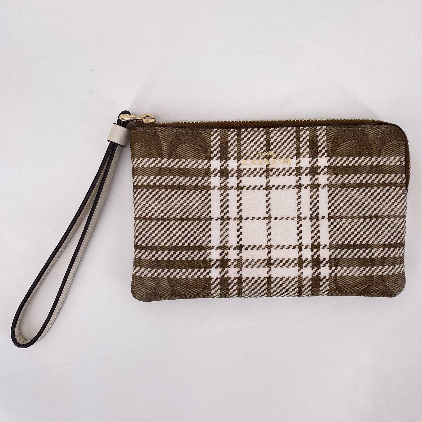 Beige COACH Wristlet