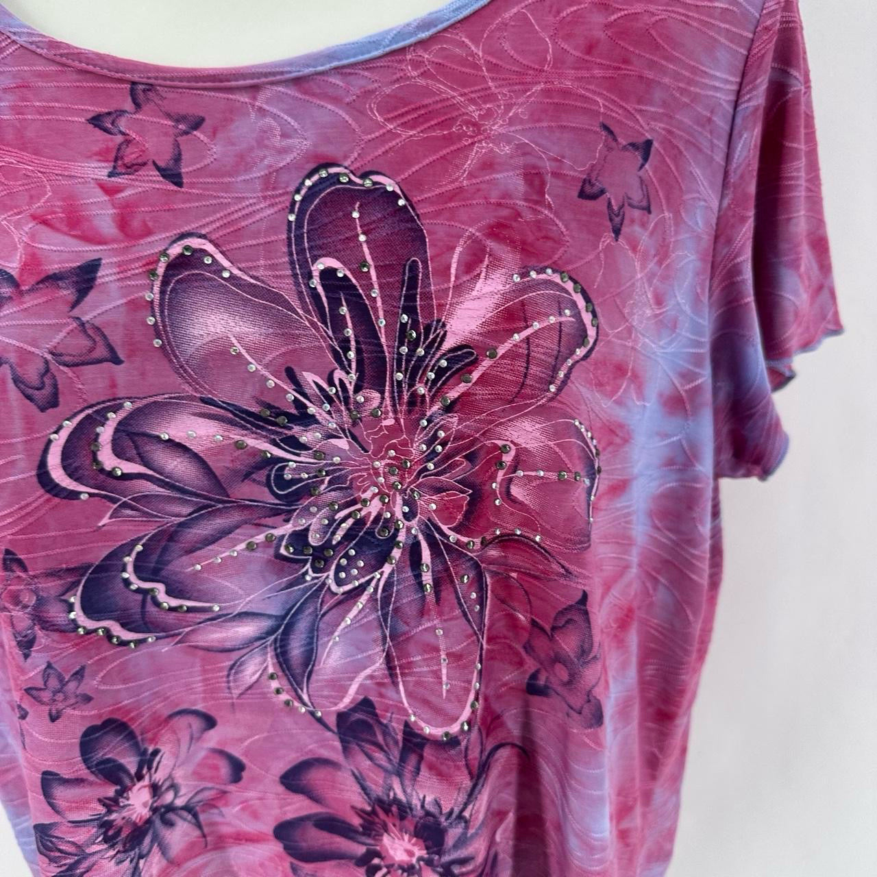 Size M CATHY DANIELS FLOWERS Shirt