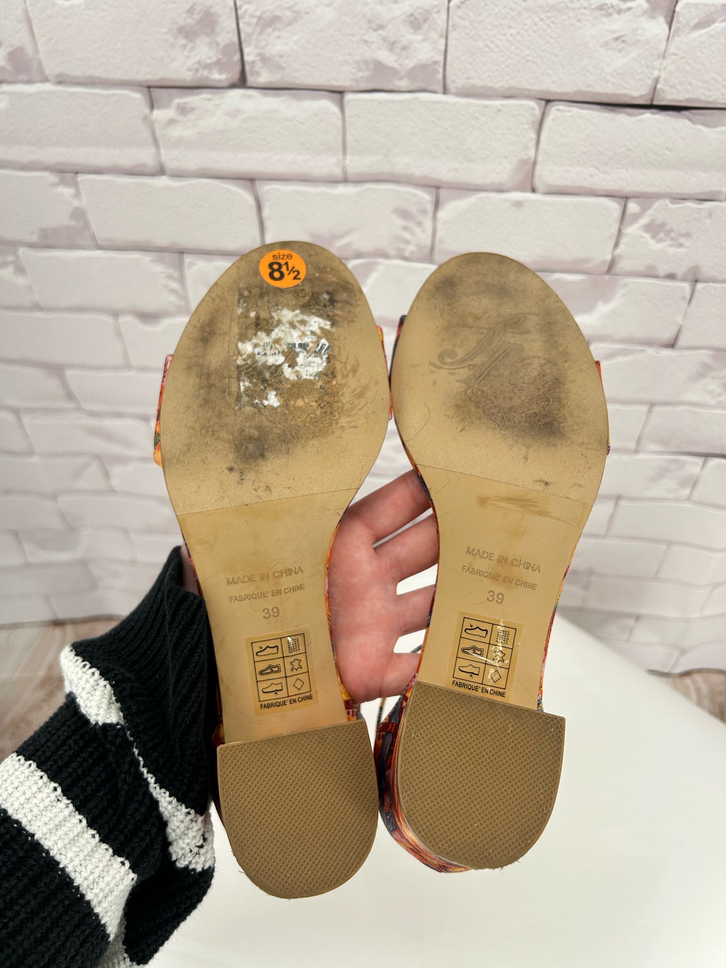 Orange W Shoe Size 39 FREE PEOPLE Sandals