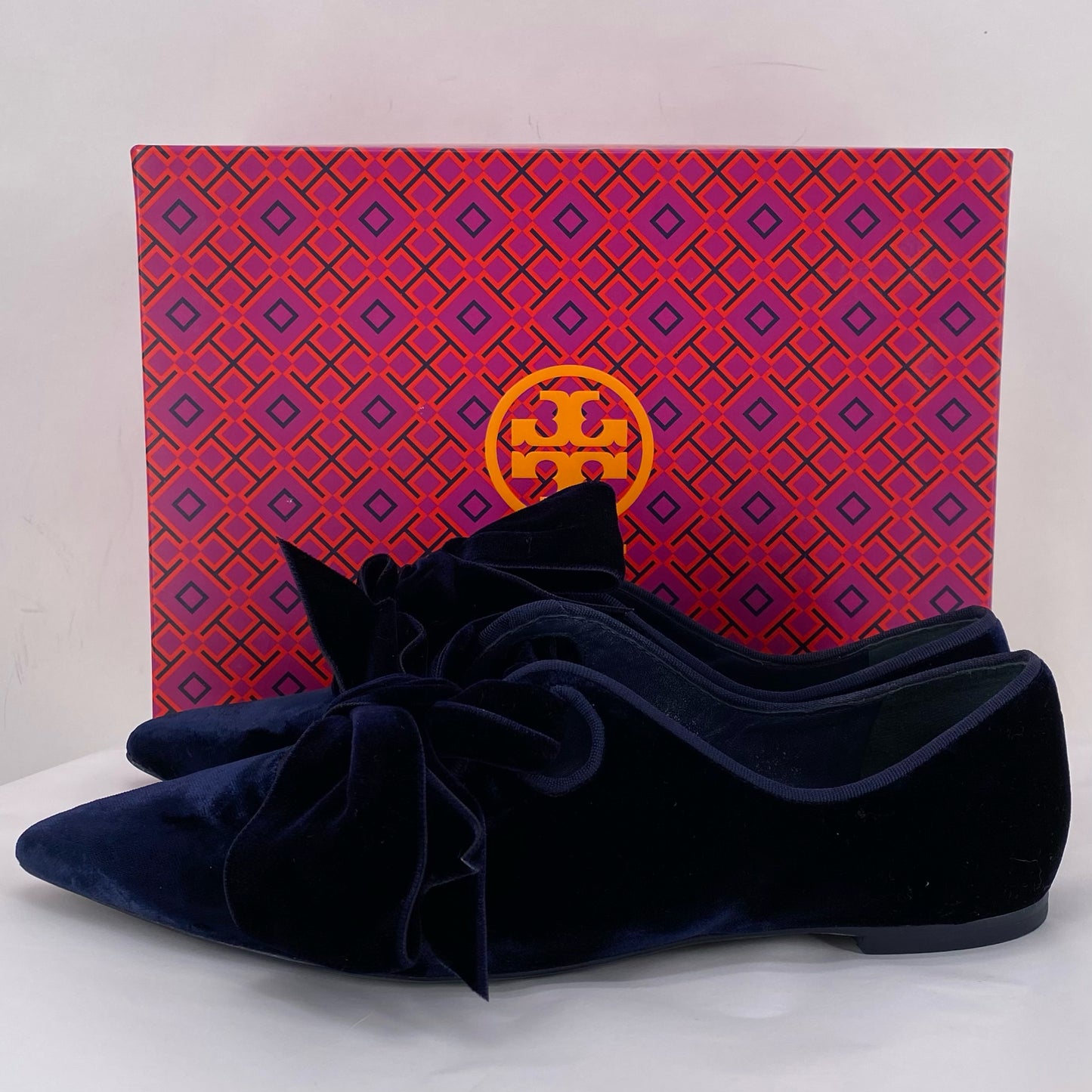 Navy W Shoe Size 9 TORY BURCH Flats