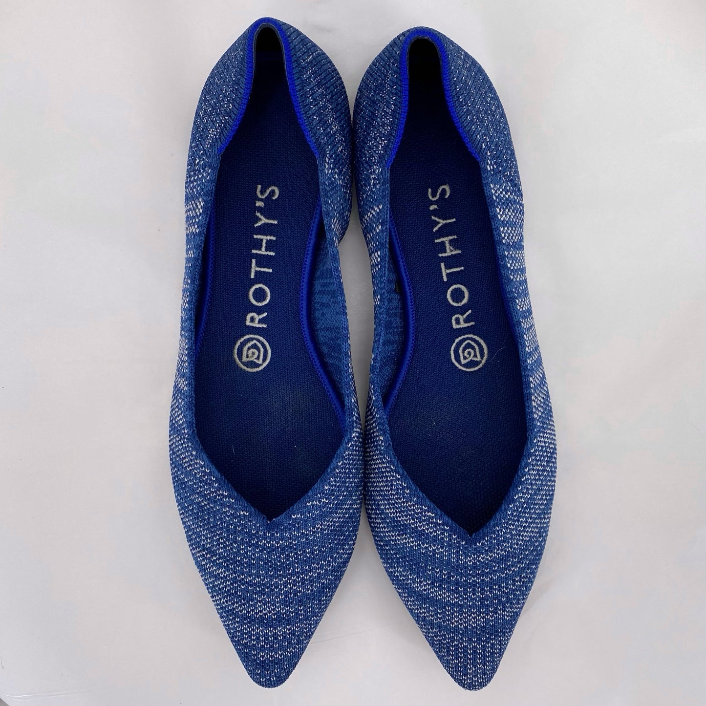 BLUE & WHITE W Shoe Size 7.5 ROTHY'S Flats