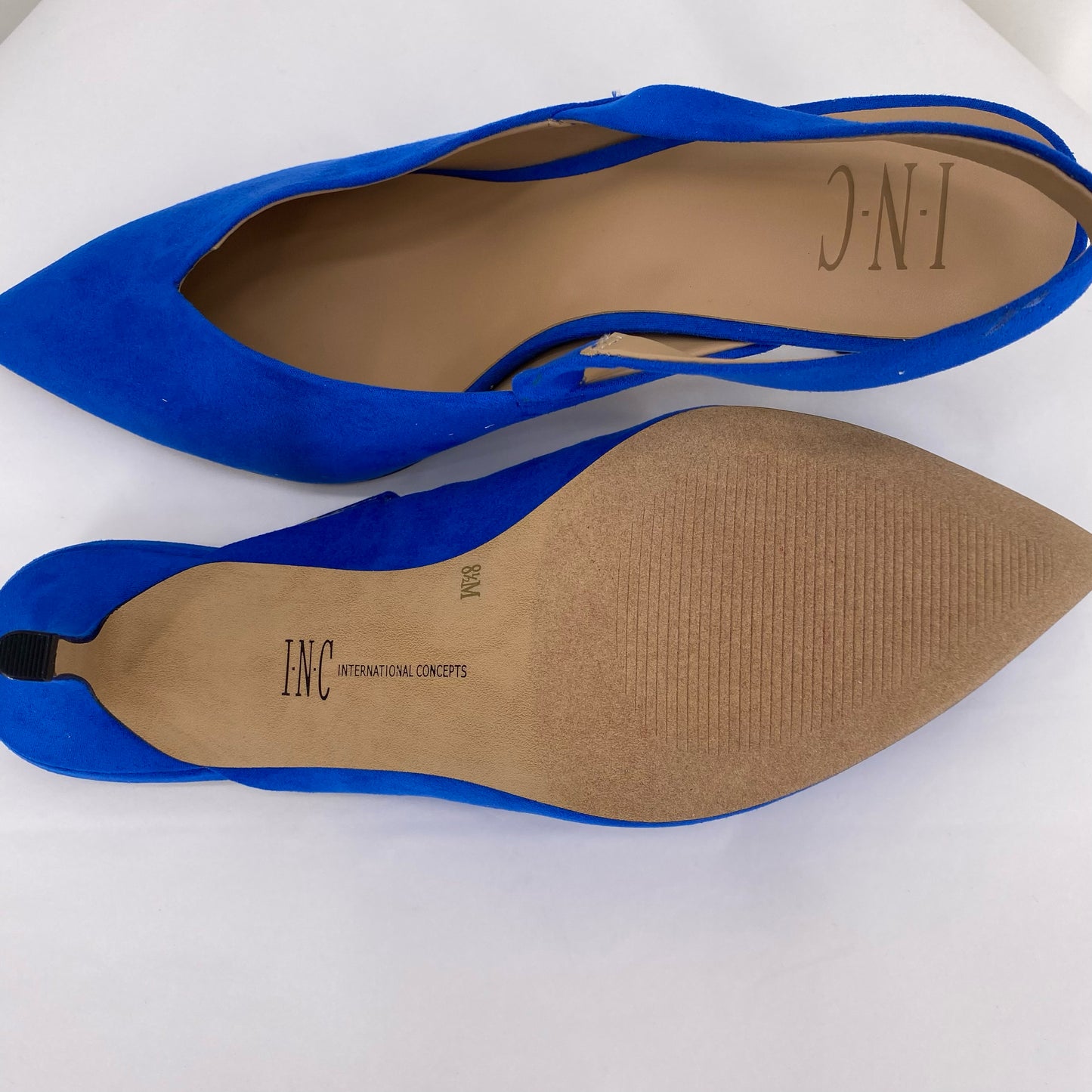 Blue W Shoe Size 8.5 INC Sling Back-Closed toe