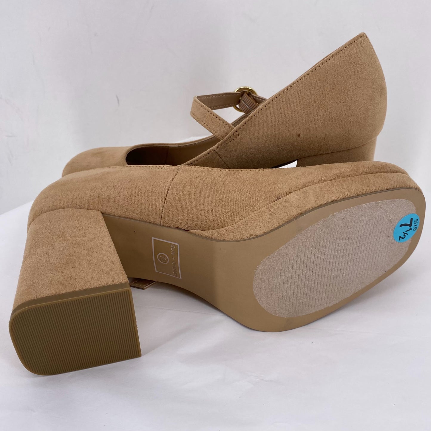 Tan W Shoe Size 7.5 SUN & STONE Heels