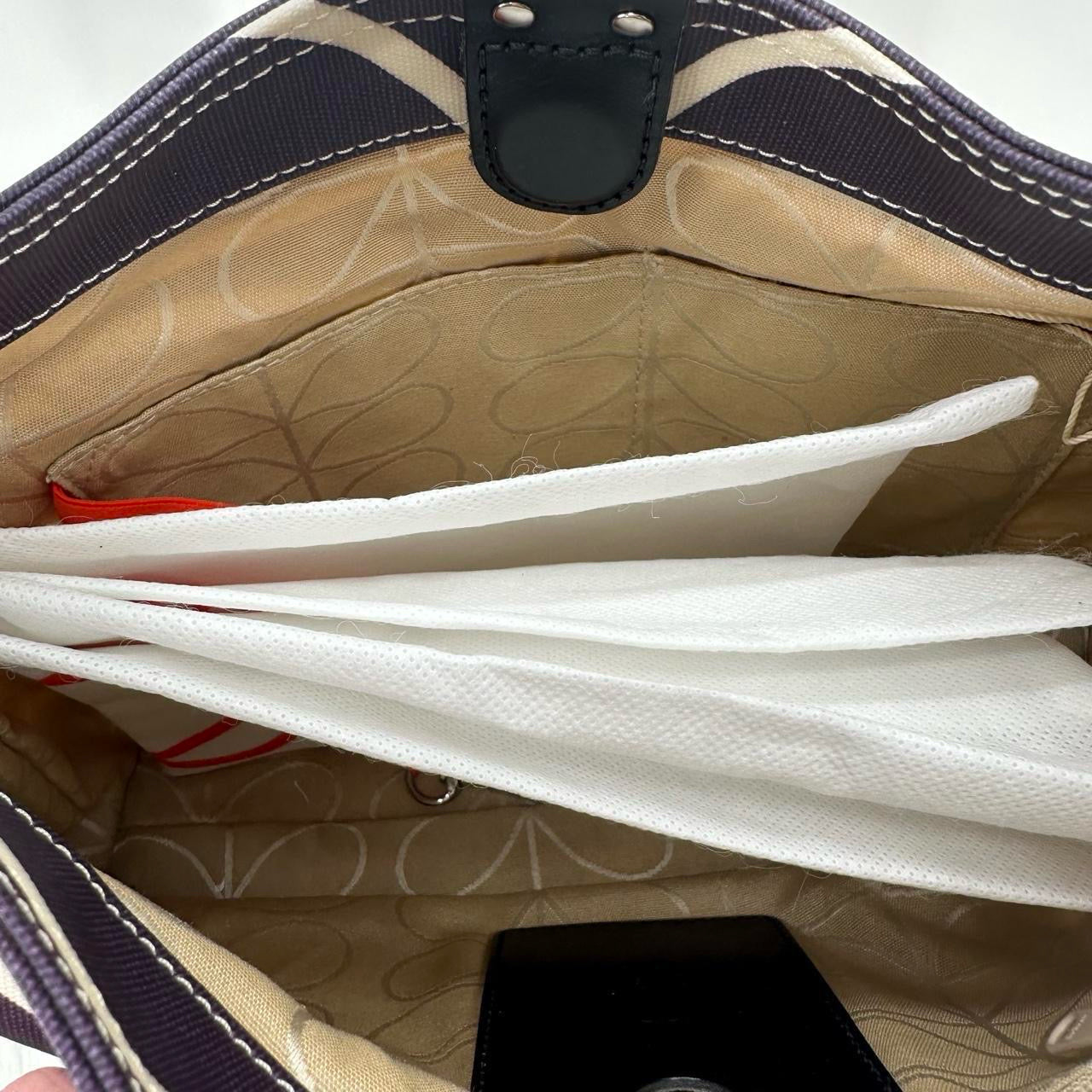 PURPLE/WHITE ORLA KIELY Shoulder Bag