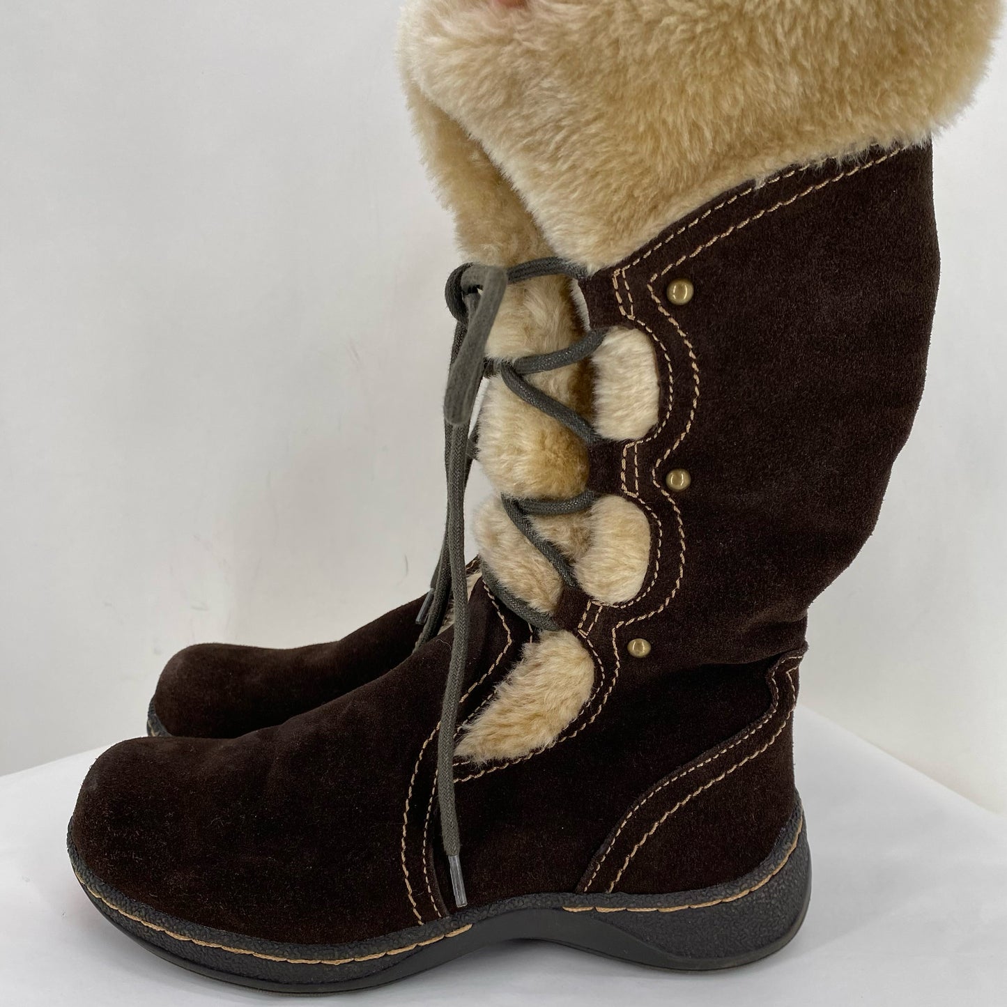 DARK BROWN W Shoe Size 6.5 BARE TRAPS Boots