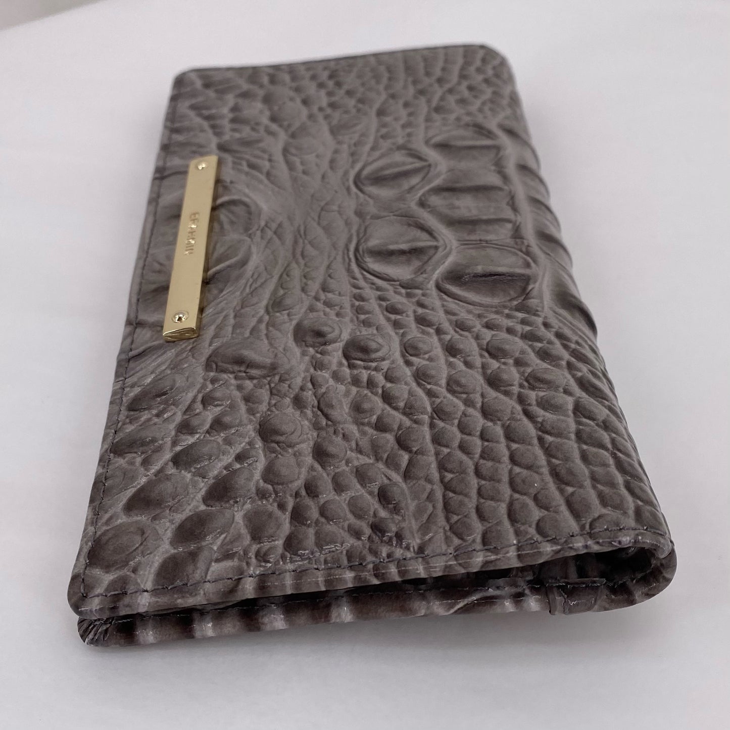 DARK TAUPE BRAHMIN Leather Wallet