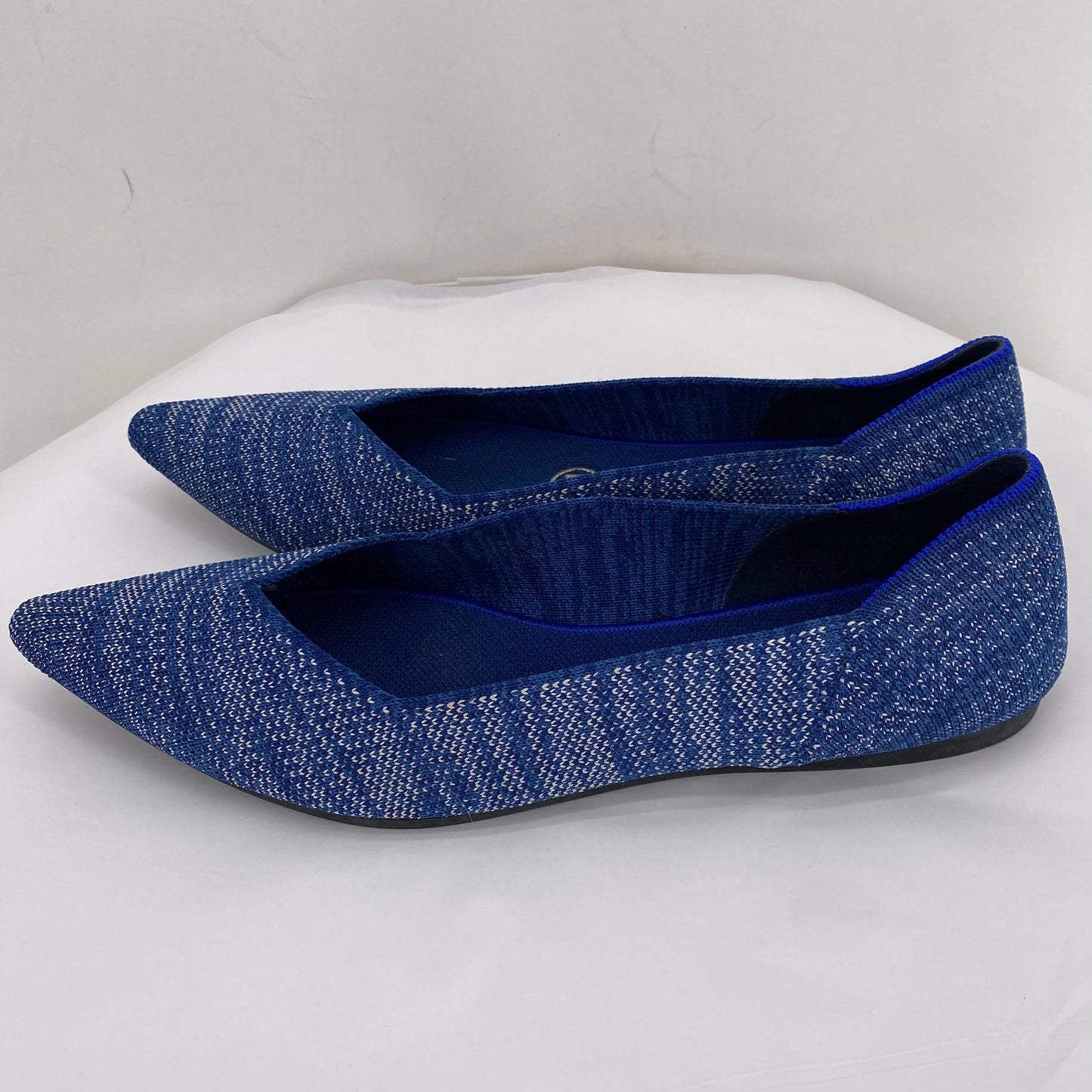 BLUE & WHITE W Shoe Size 7.5 ROTHY'S Flats