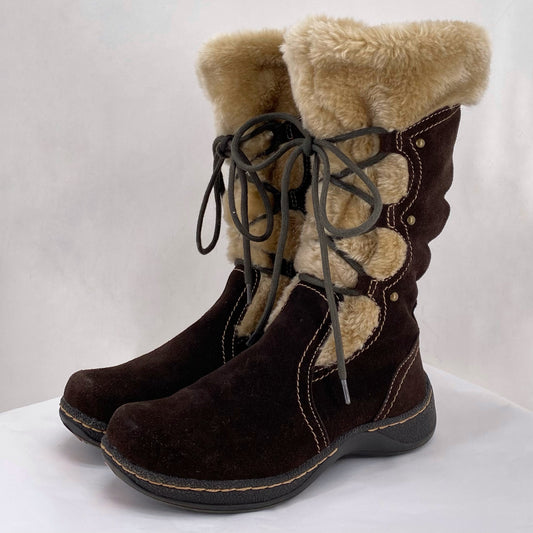 DARK BROWN W Shoe Size 6.5 BARE TRAPS Boots