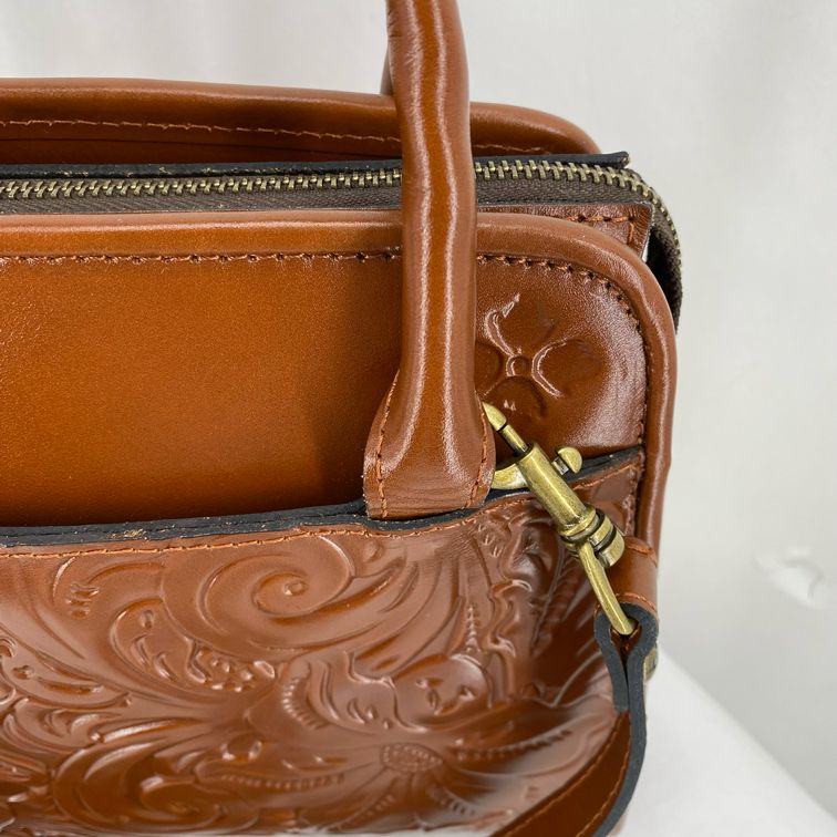 REDDISH BROWN PATRICIA NASH Leather Cross-body