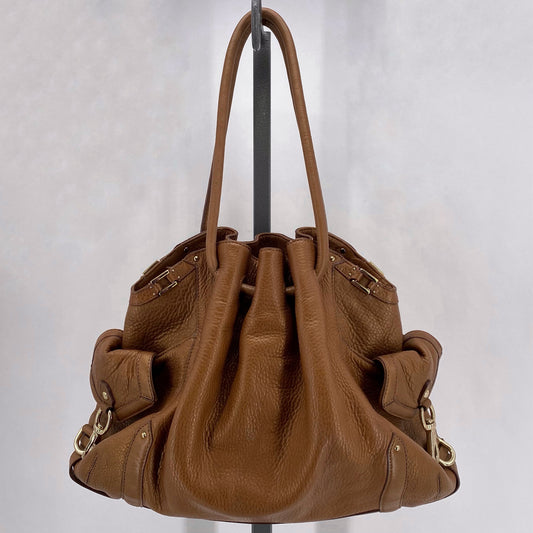 DARK CARAMEL COLE HAAN Leather Shoulder Bag
