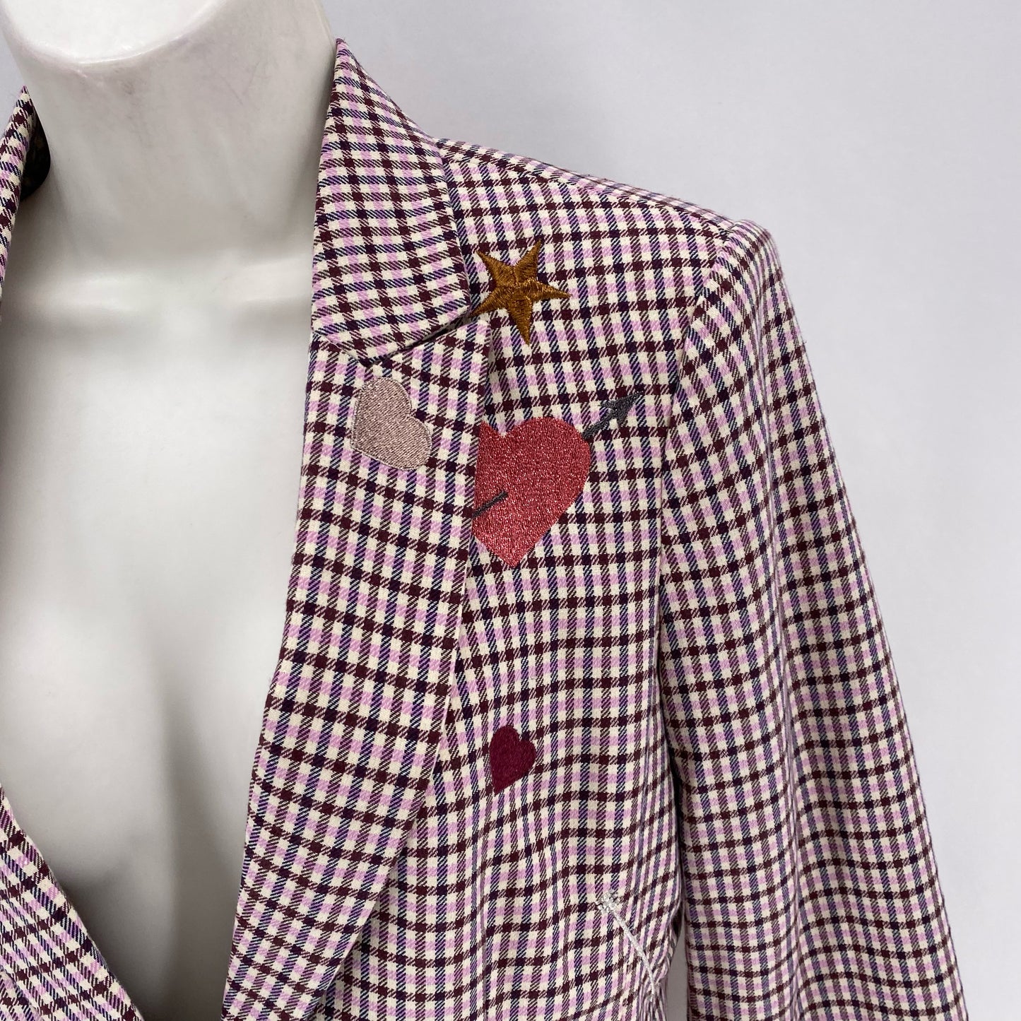 Size 6 CINQ A SEPT Plaid Blazer
