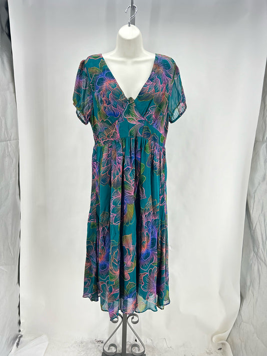 Size L FARM FOR ANTHROPOLOGIE FLOWERS Dress