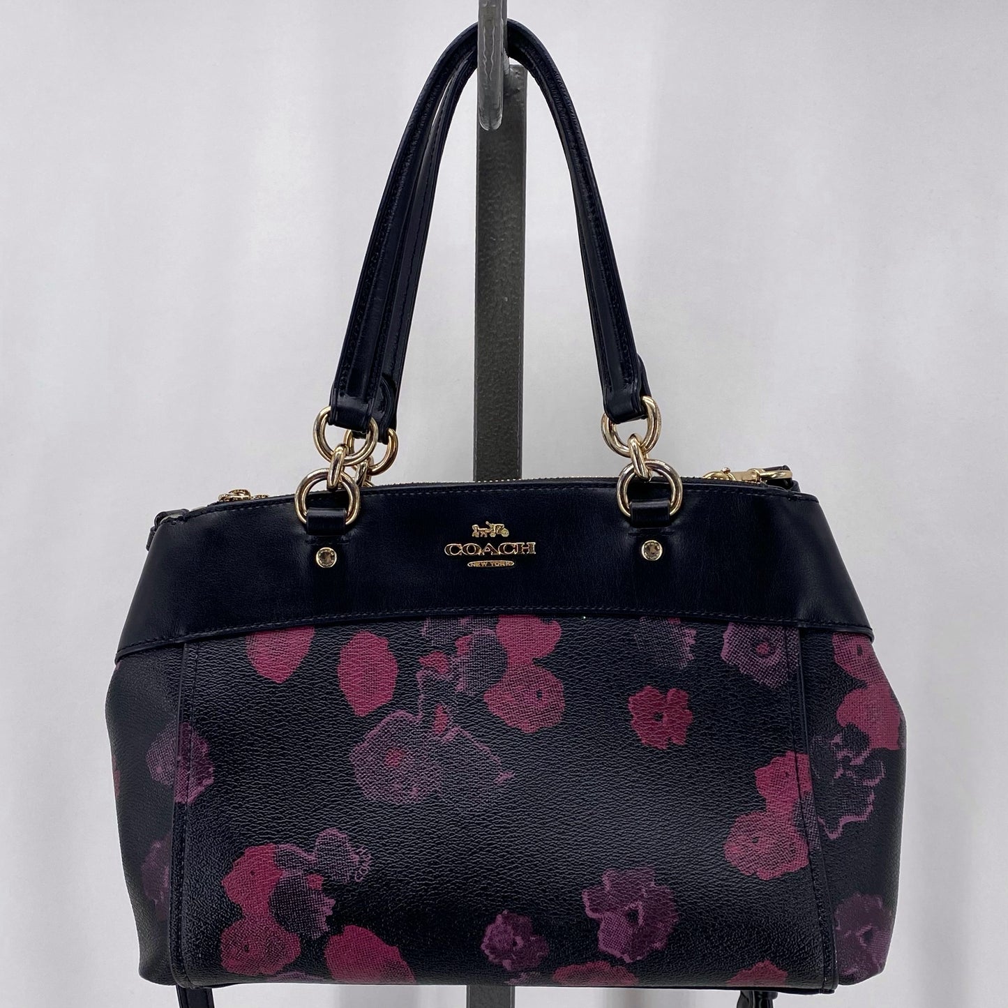 BLACK/PURPLE COACH Satchel