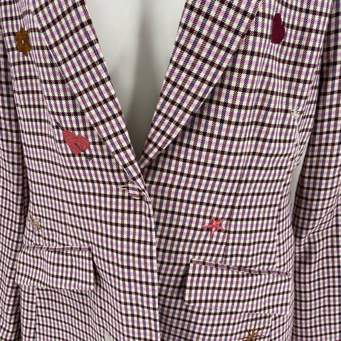 Size 6 CINQ A SEPT Plaid Blazer