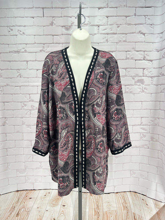 Size 1X MING WANG Paisley KIMONO