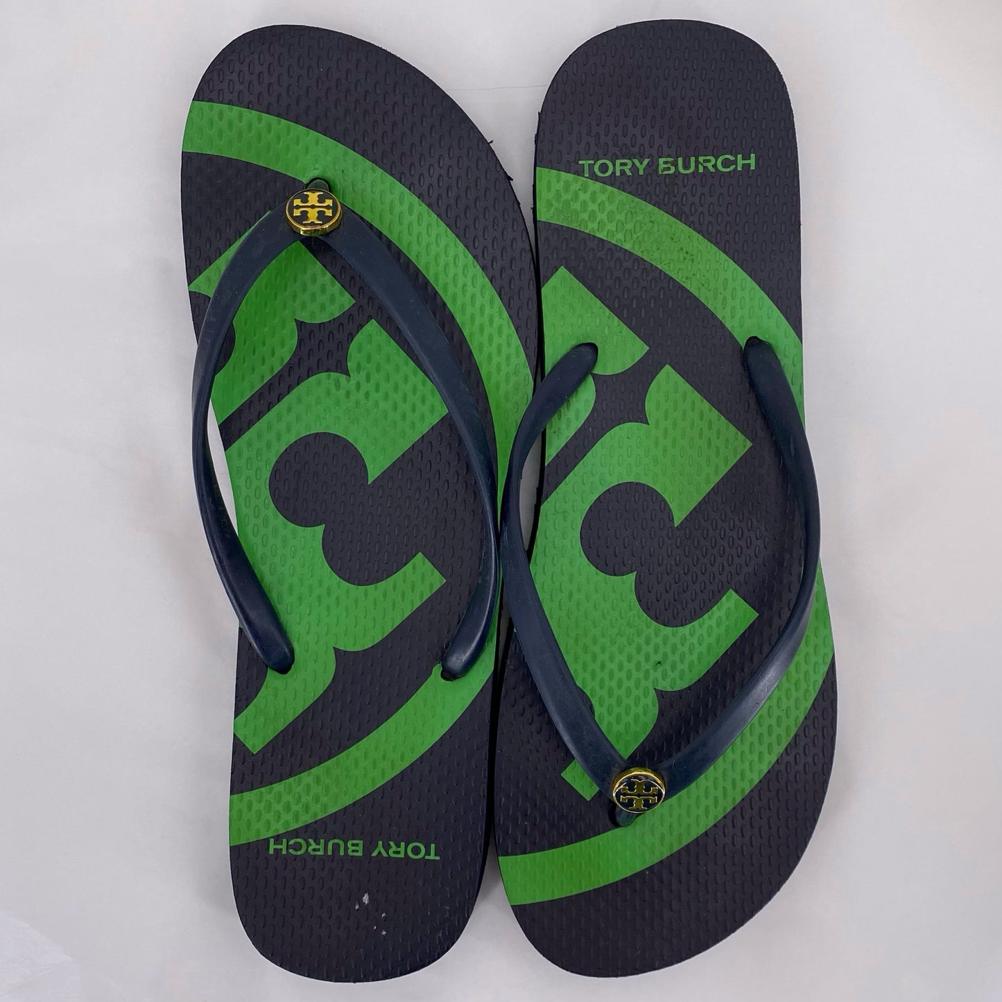 Navy W Shoe Size 9 TORY BURCH Sandals