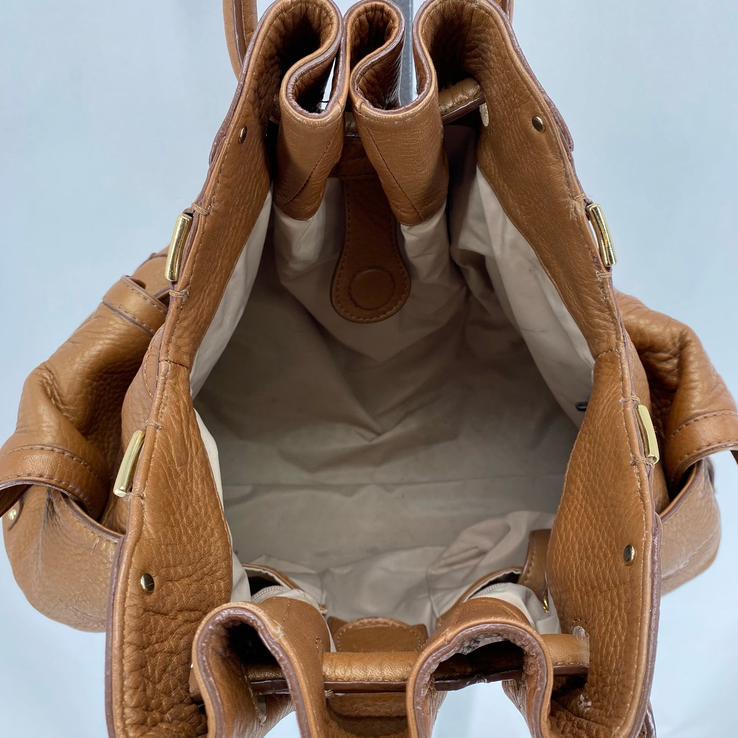DARK CARAMEL COLE HAAN Leather Shoulder Bag