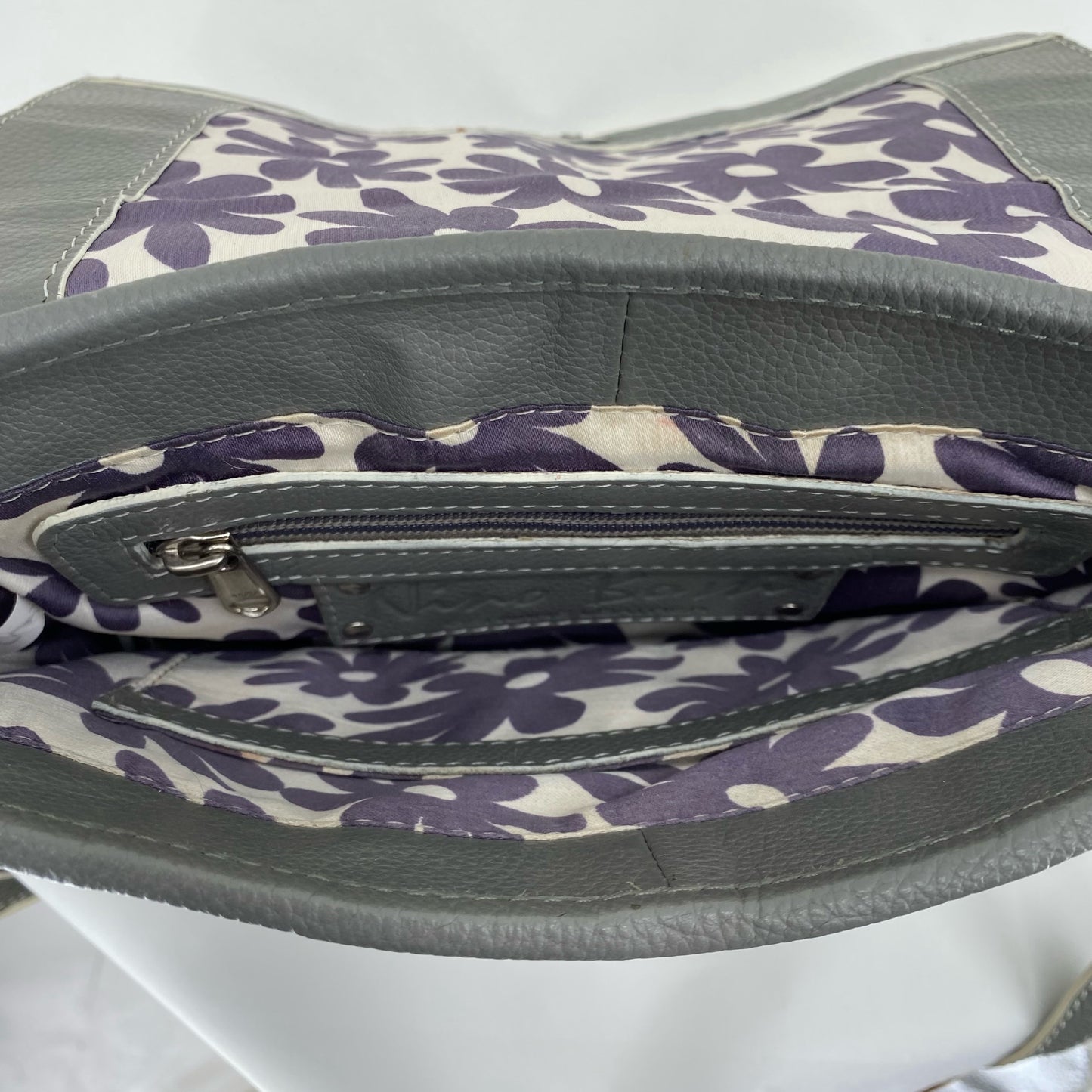 Gray NINO BOSSI Leather Cross-body