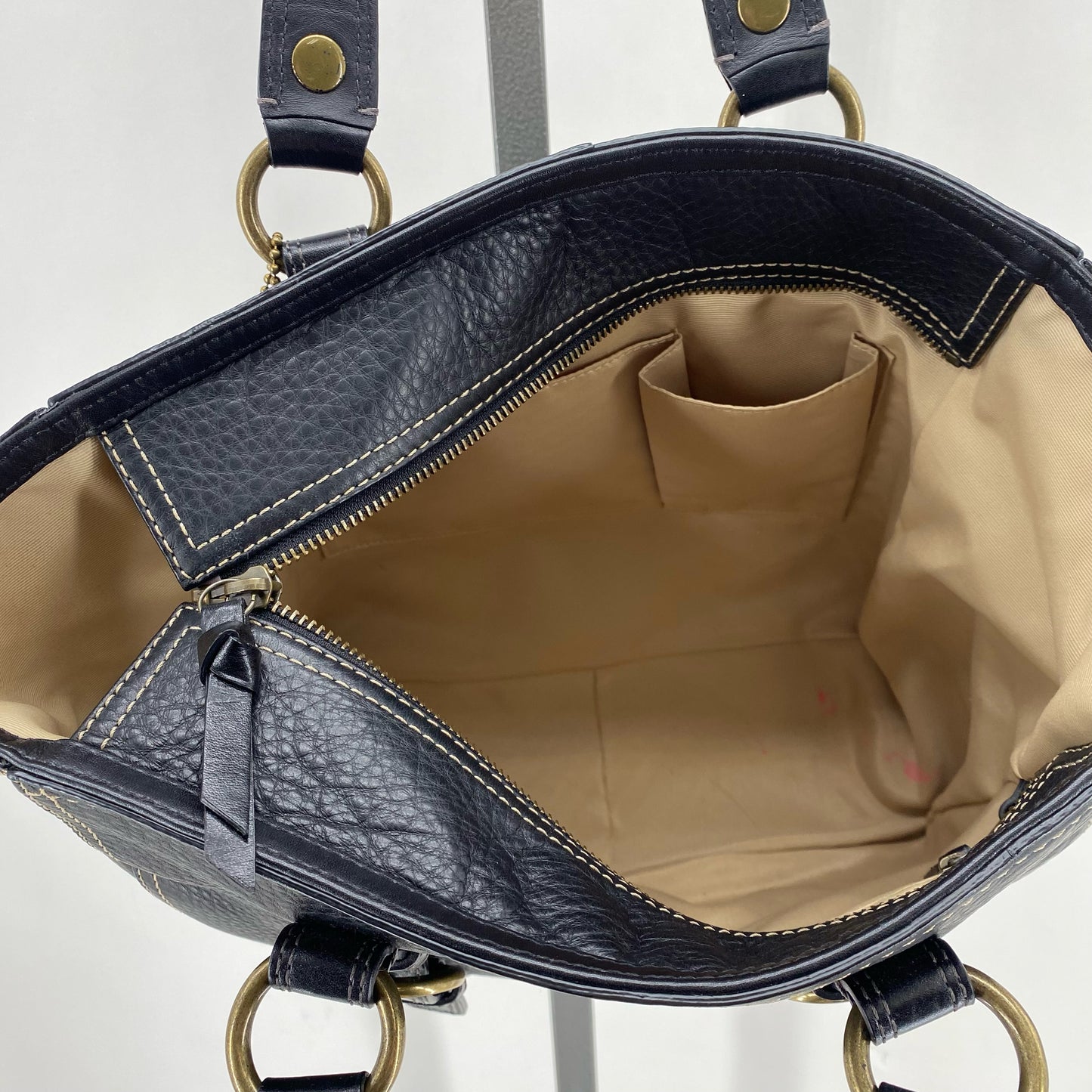 Black COACH Leather Tote