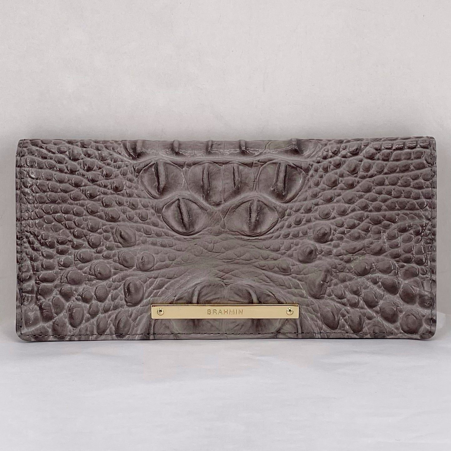 DARK TAUPE BRAHMIN Leather Wallet