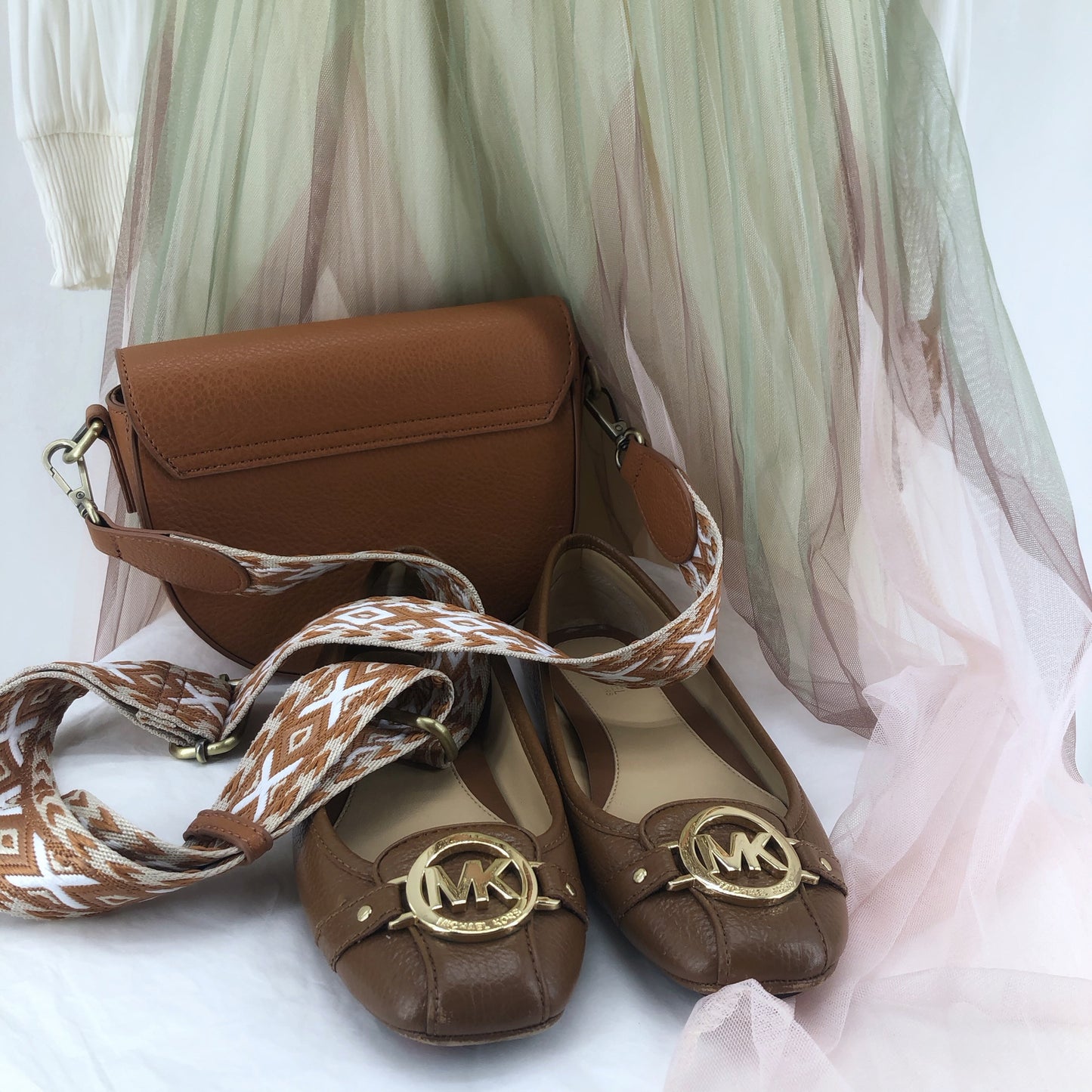 BROWN W Shoe Size 6.5 MICHAEL KORS Flats