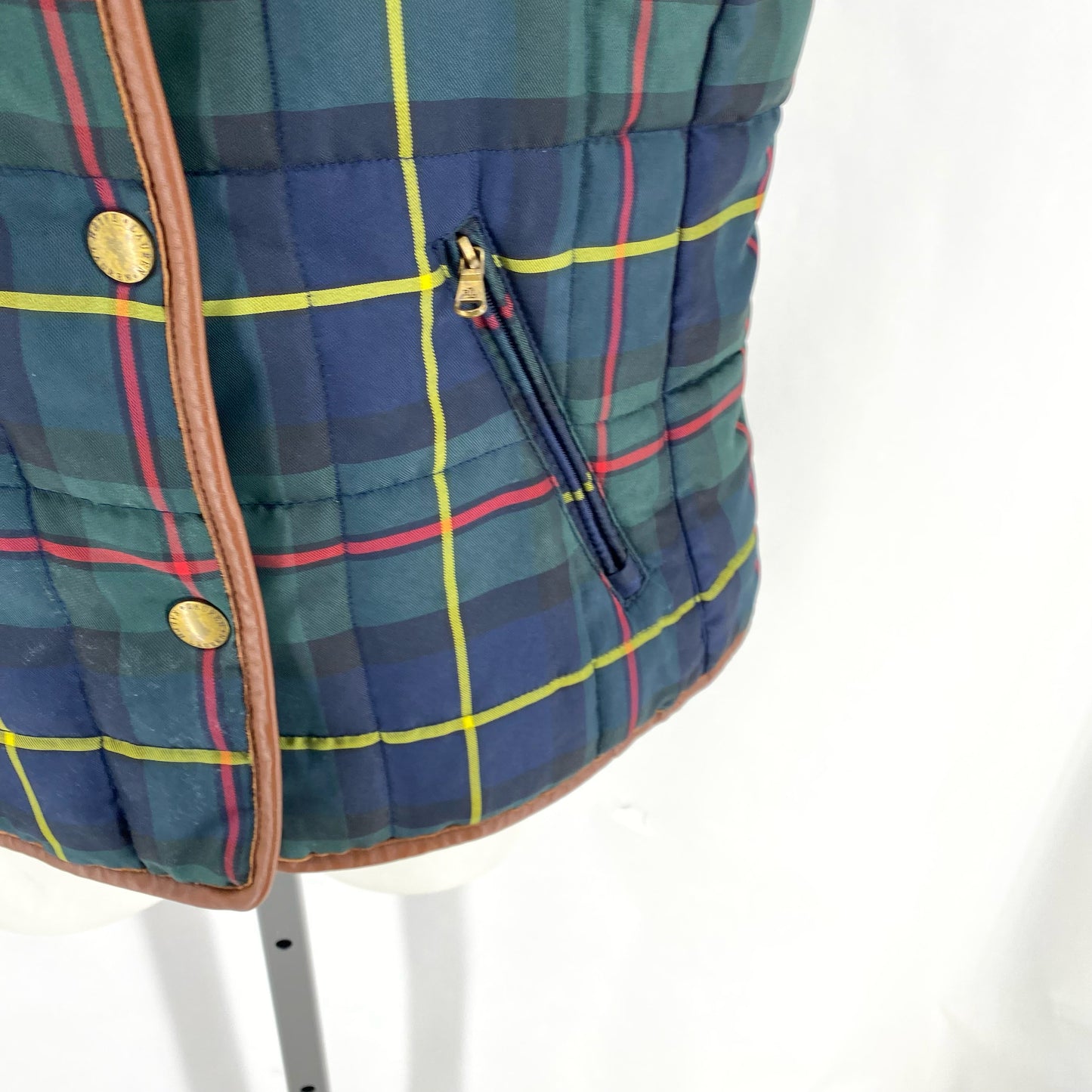 Size S Lauren Plaid Vest