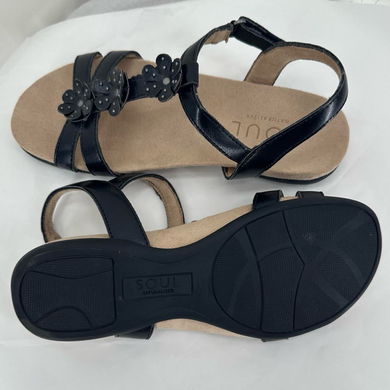 Black W Shoe Size 7.5 SOUL Sandals