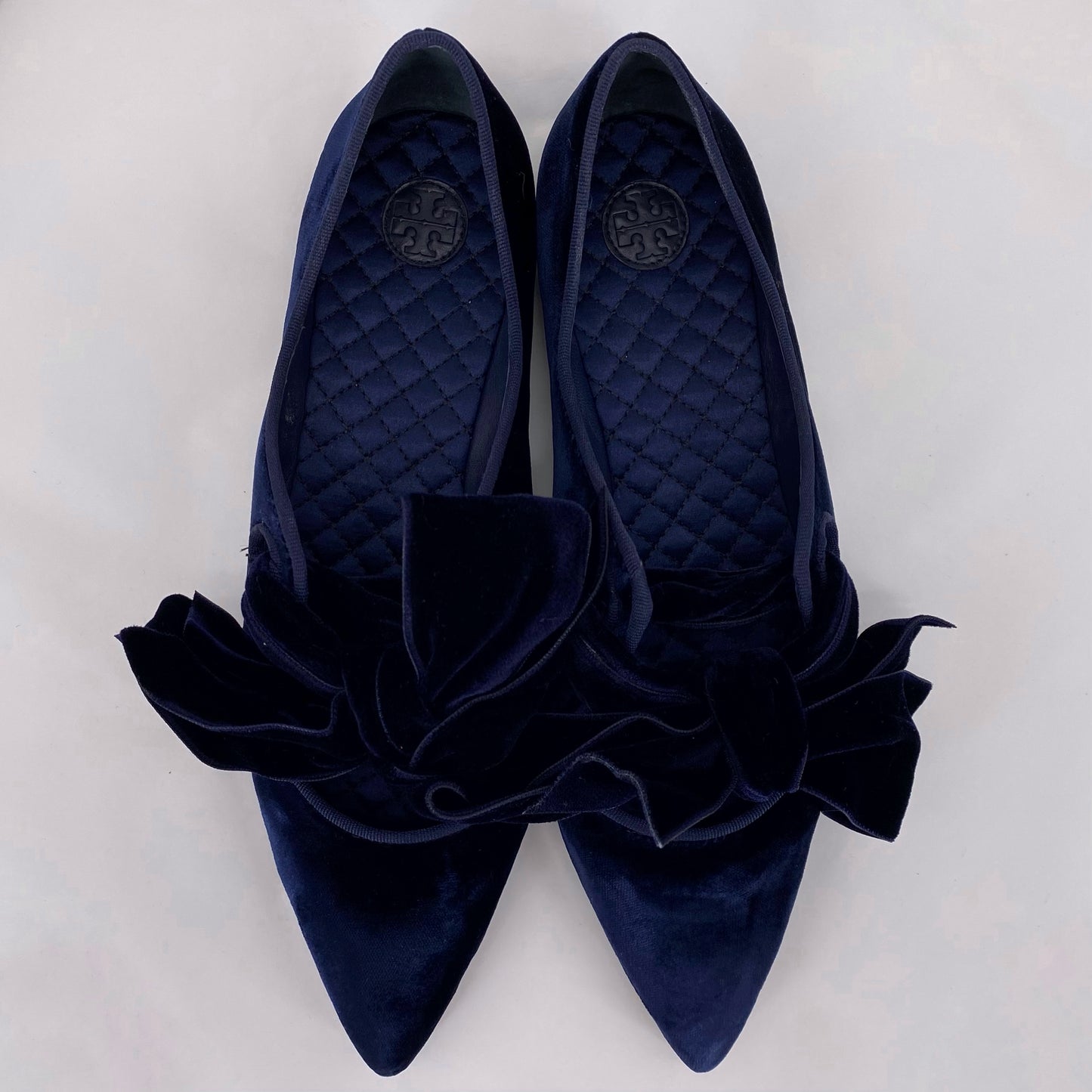 Navy W Shoe Size 9 TORY BURCH Flats