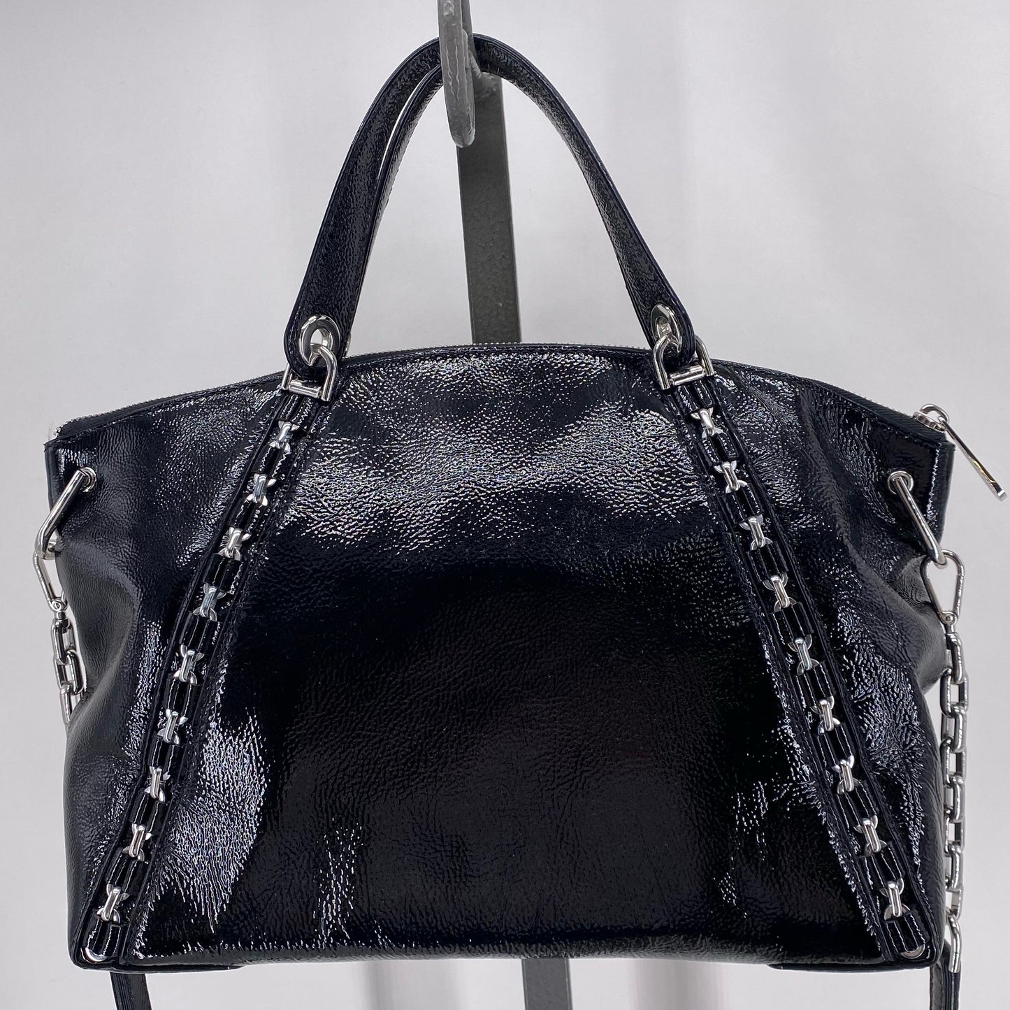 Black MICHAEL KORS PATENT Satchel
